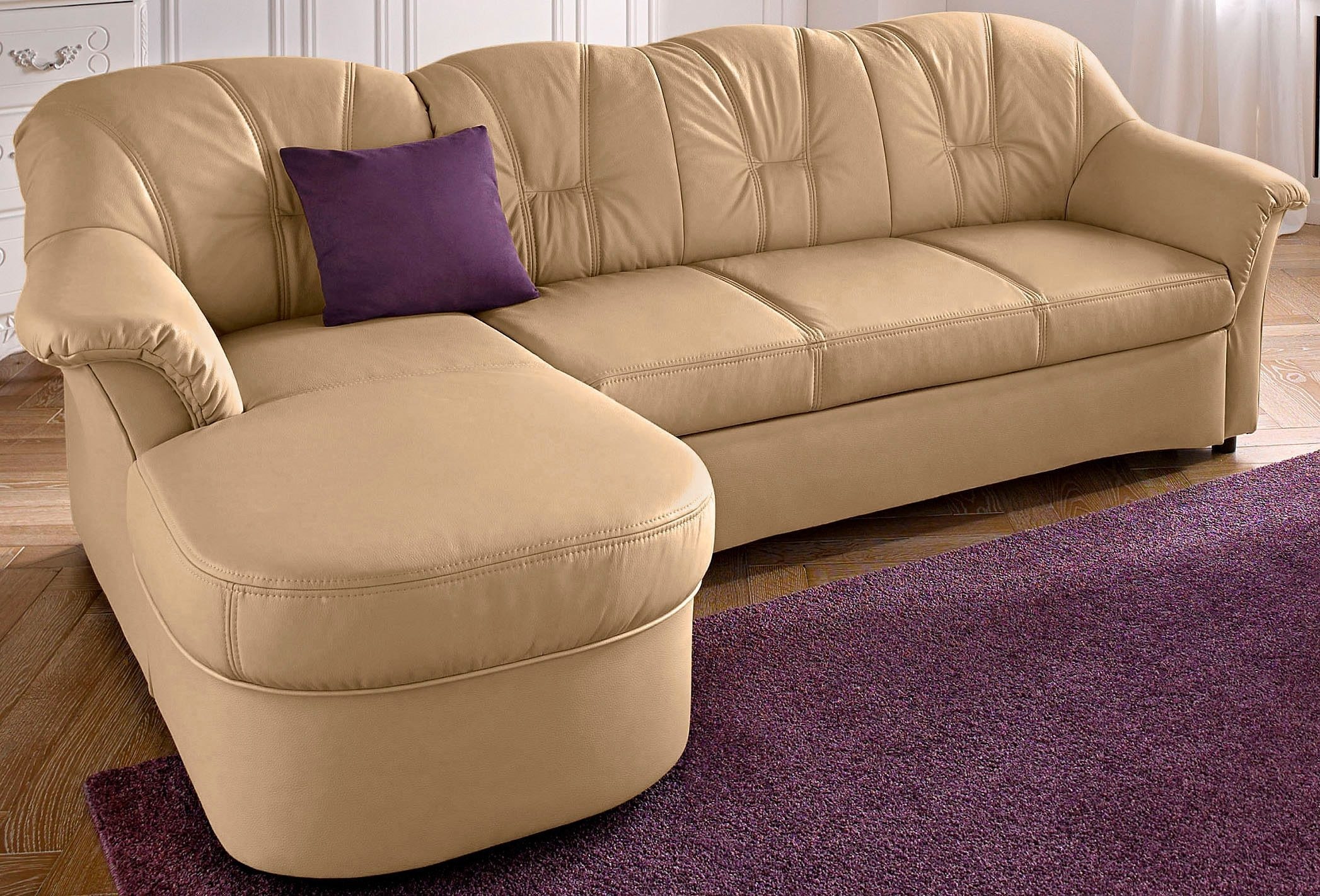 Ecksofa »Flores Schlafsofa, B/T/H: 233/142/86 cm, L-Form«, wahlweise mit Bettfunktion,...