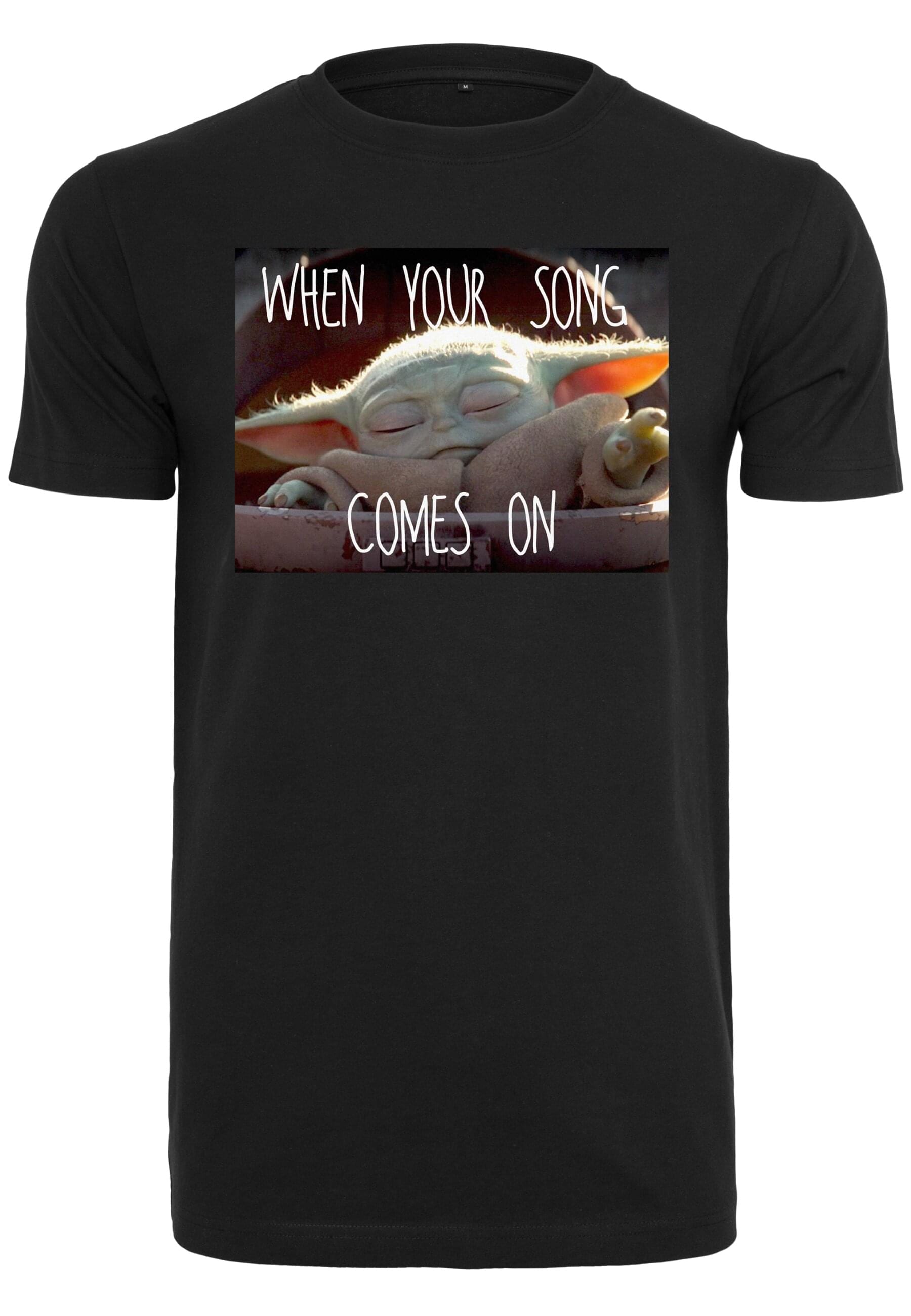 Merchcode T-Shirt »Merchcode Herren Baby Yoda Song Tee«, (1 tlg.)