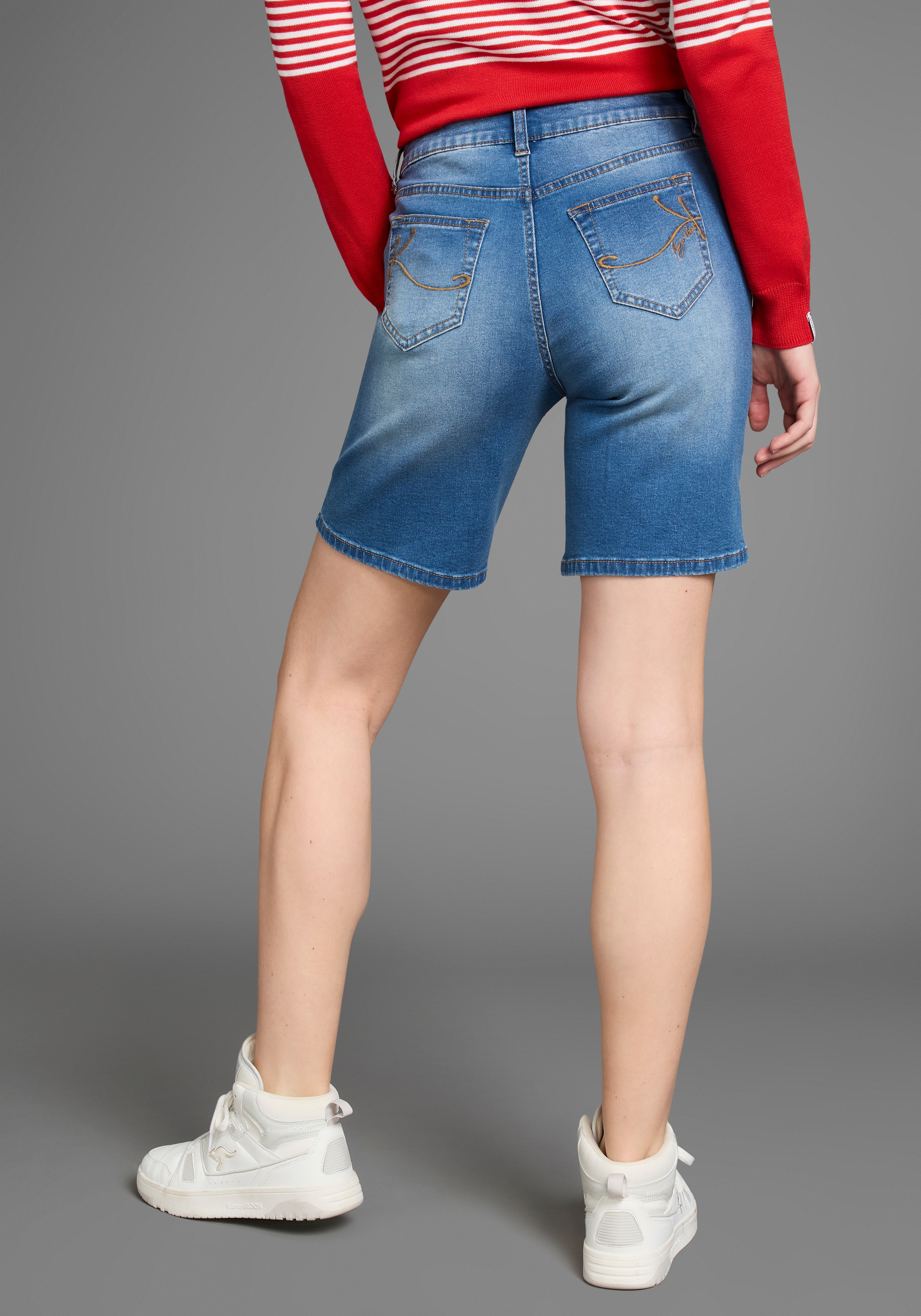 KangaROOS Jeansbermudas, High Waist