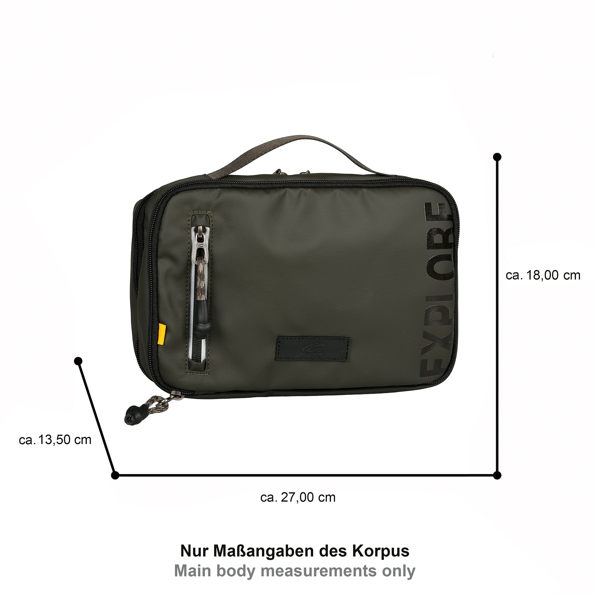 camel active Kulturbeutel »Explore« Unisex Kosmetiktasche mit reflektierende Reißverschlüsse