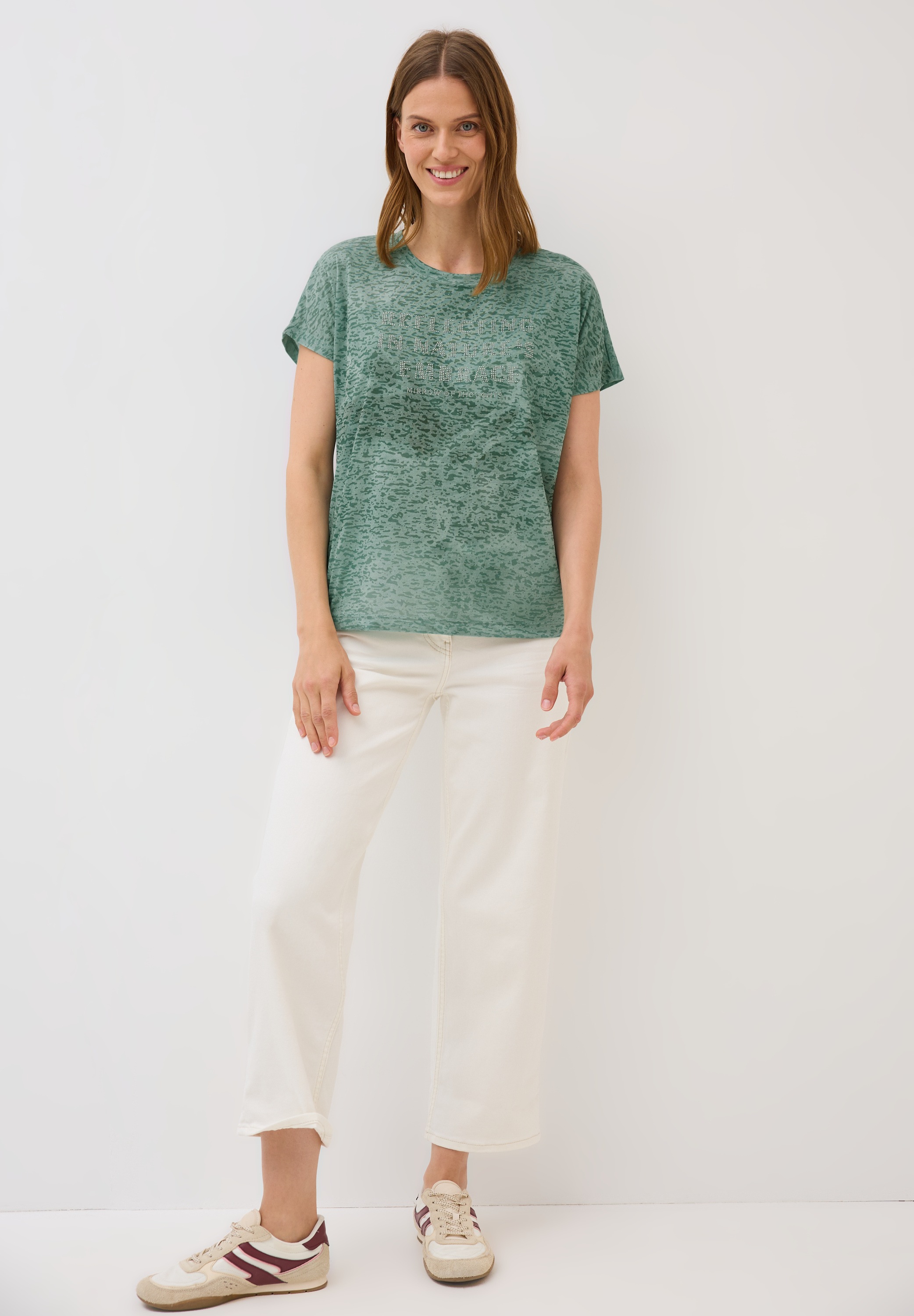 Cecil T-Shirt, mit Wording-Print