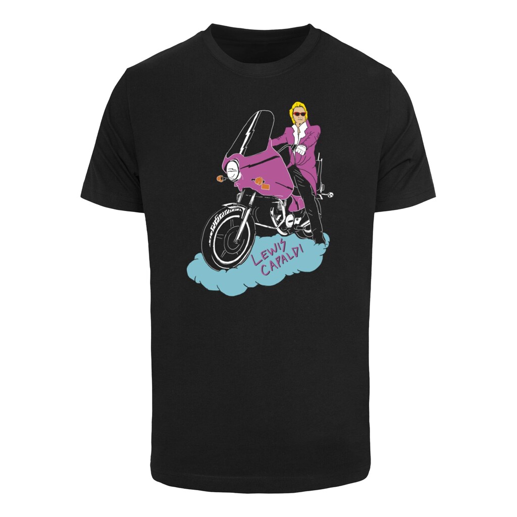 Merchcode T-Shirt »Merchcode Herren Lewis Capaldi - Purple rain T-Shirt«, (1 tlg.)