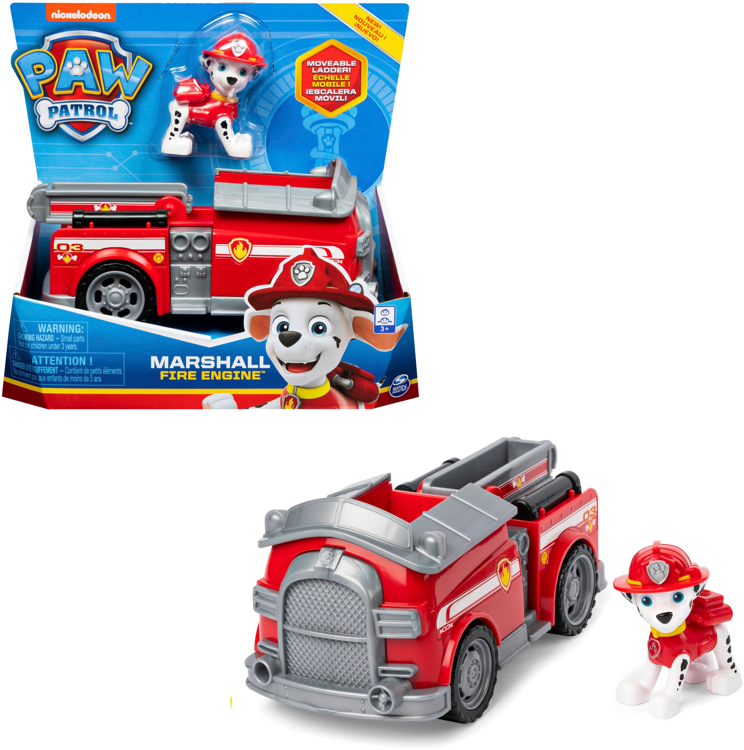 Spin Master Spielzeug-Auto »PAW Patrol, Feuerwehr-Fahrzeug mit Marshall-Figur«