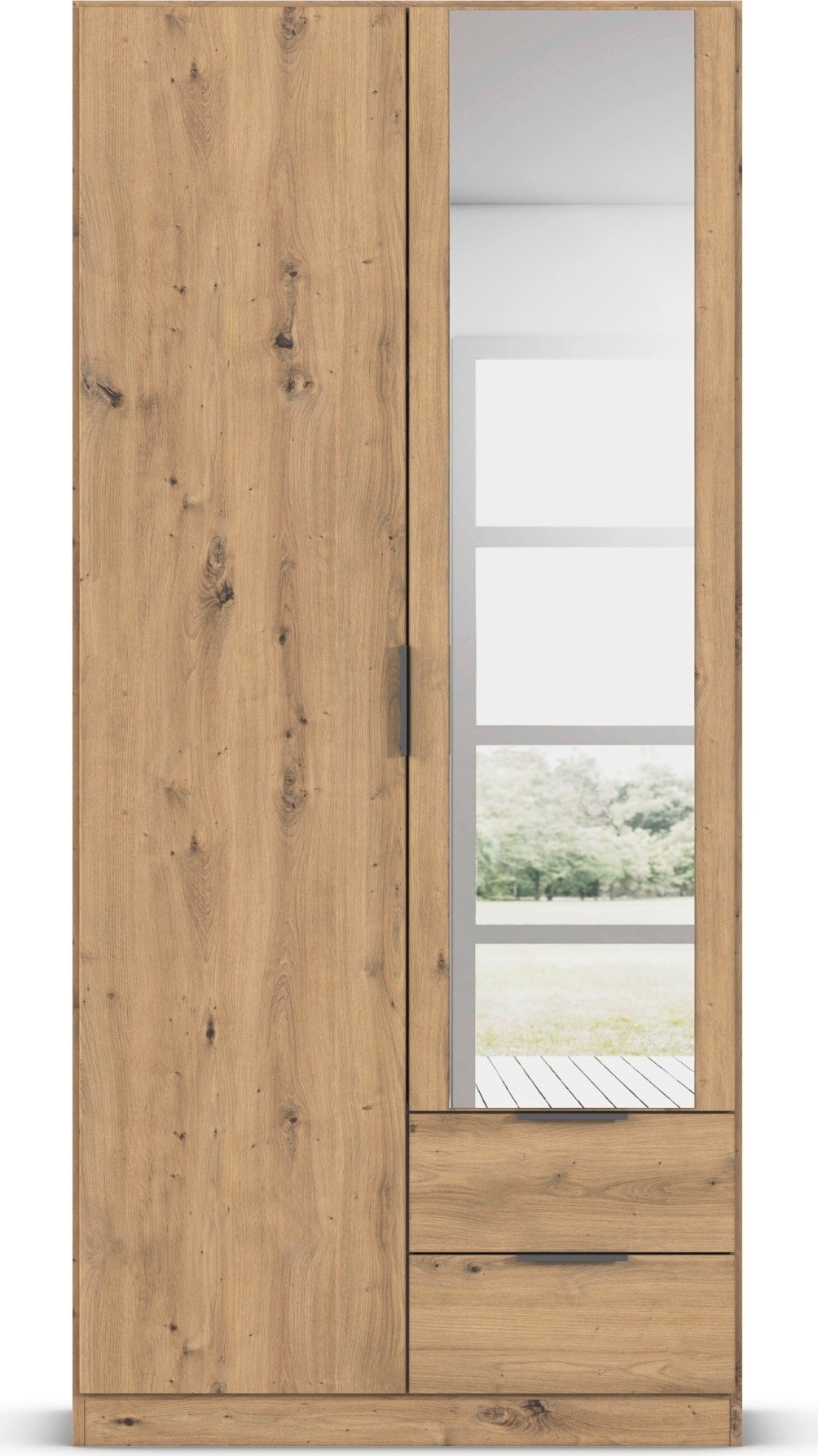 rauch Kleiderschrank »Drehtürenschrank Schrank Garderobe Ankleide Schlafzimmer LAGOA« 3 verschiedene Ausstattungen BASIC/CLASSIC/PREMIUM (inkl. SOFT-CLOSE),  geräumige Schubladen, 3 Breiten, optional mit Aufsatz MADE IN GERMANY