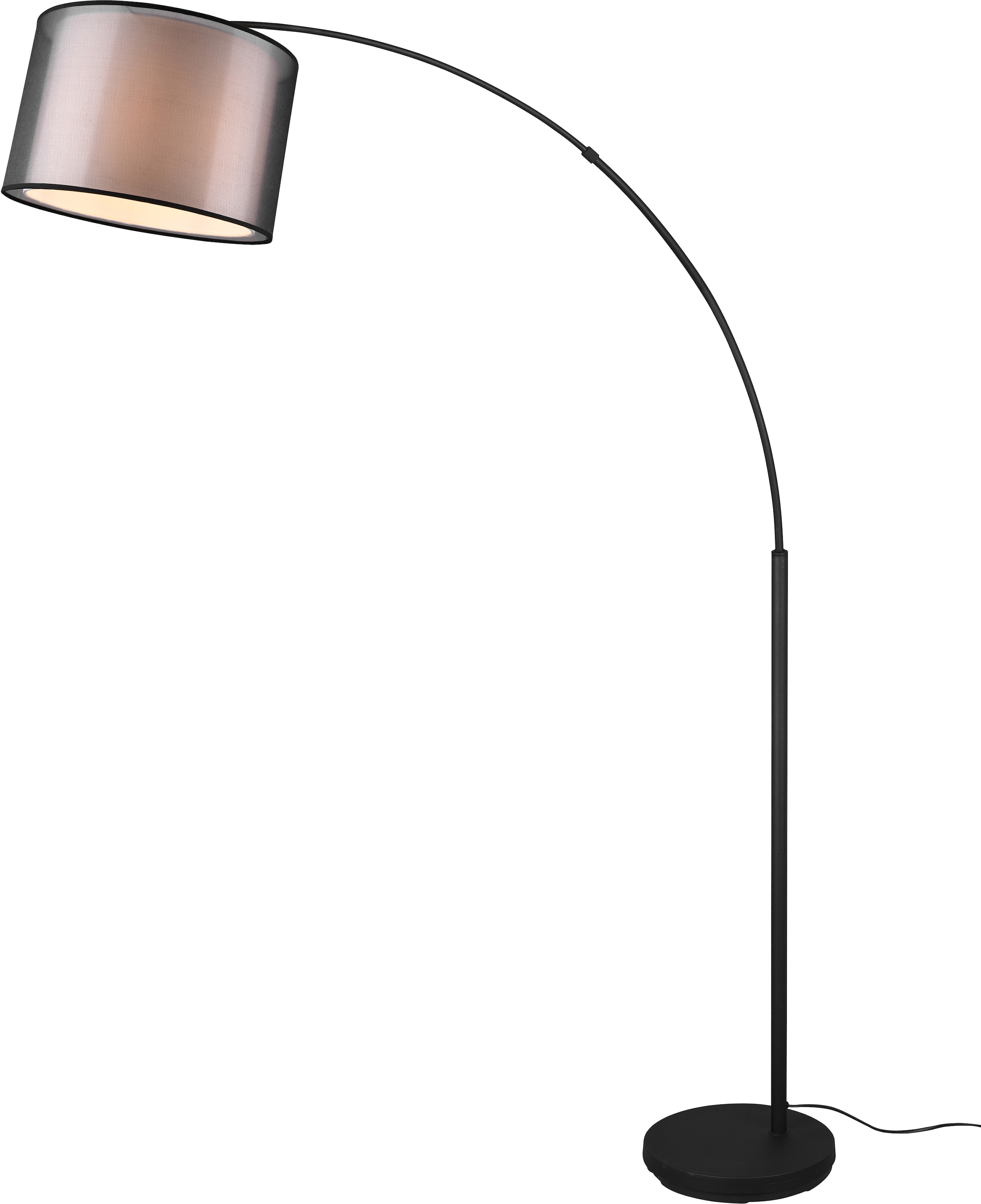 Places of Style flammig-flammig, BAUR | 1 »Liotta«, mit Textil, Fußschalter, transparenter Doppelschirm Stehlampe Organza-Schirm