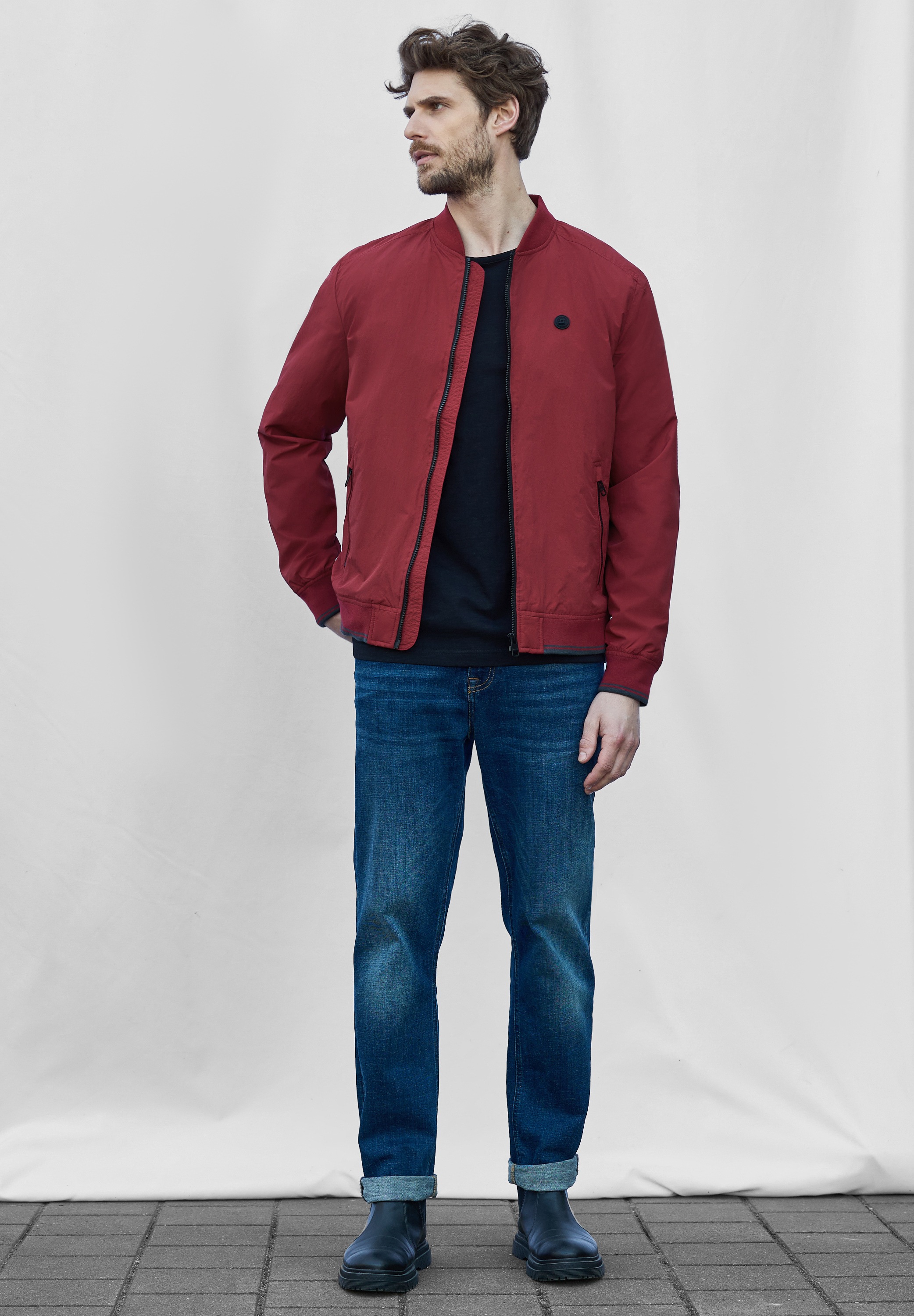 STREET ONE MEN Blouson, ohne Kapuze, mit Stehkragen