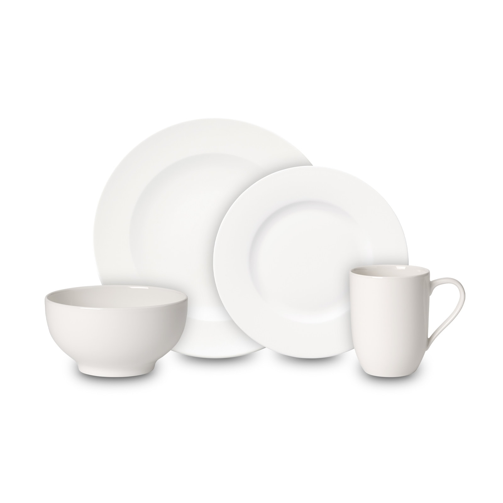 Villeroy & Boch Geschirr-Set "Basic-Set For Me 8er Set weiß" Spülmaschinengeeignet, Mikrowellengeeignet