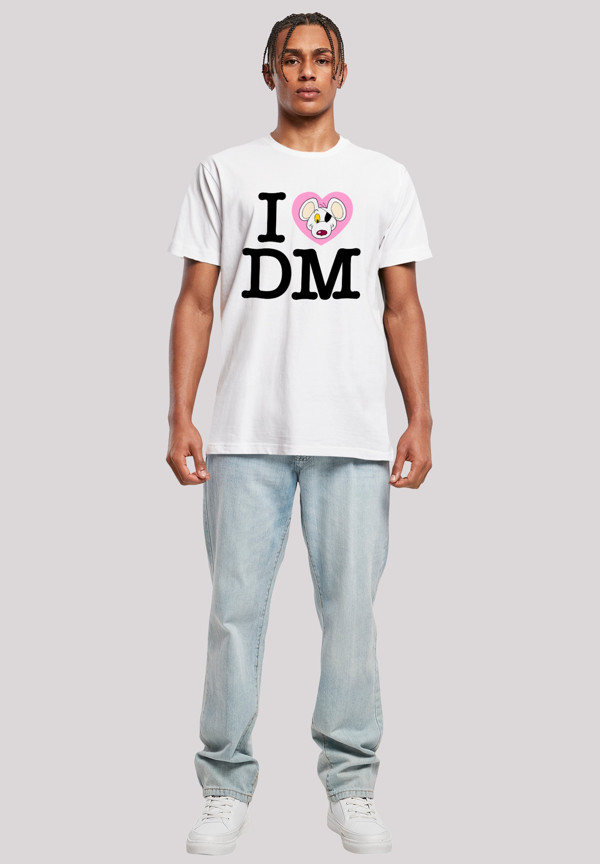 F4NT4STIC T-Shirt »Danger Mouse I Love DM«, Premium Qualität

