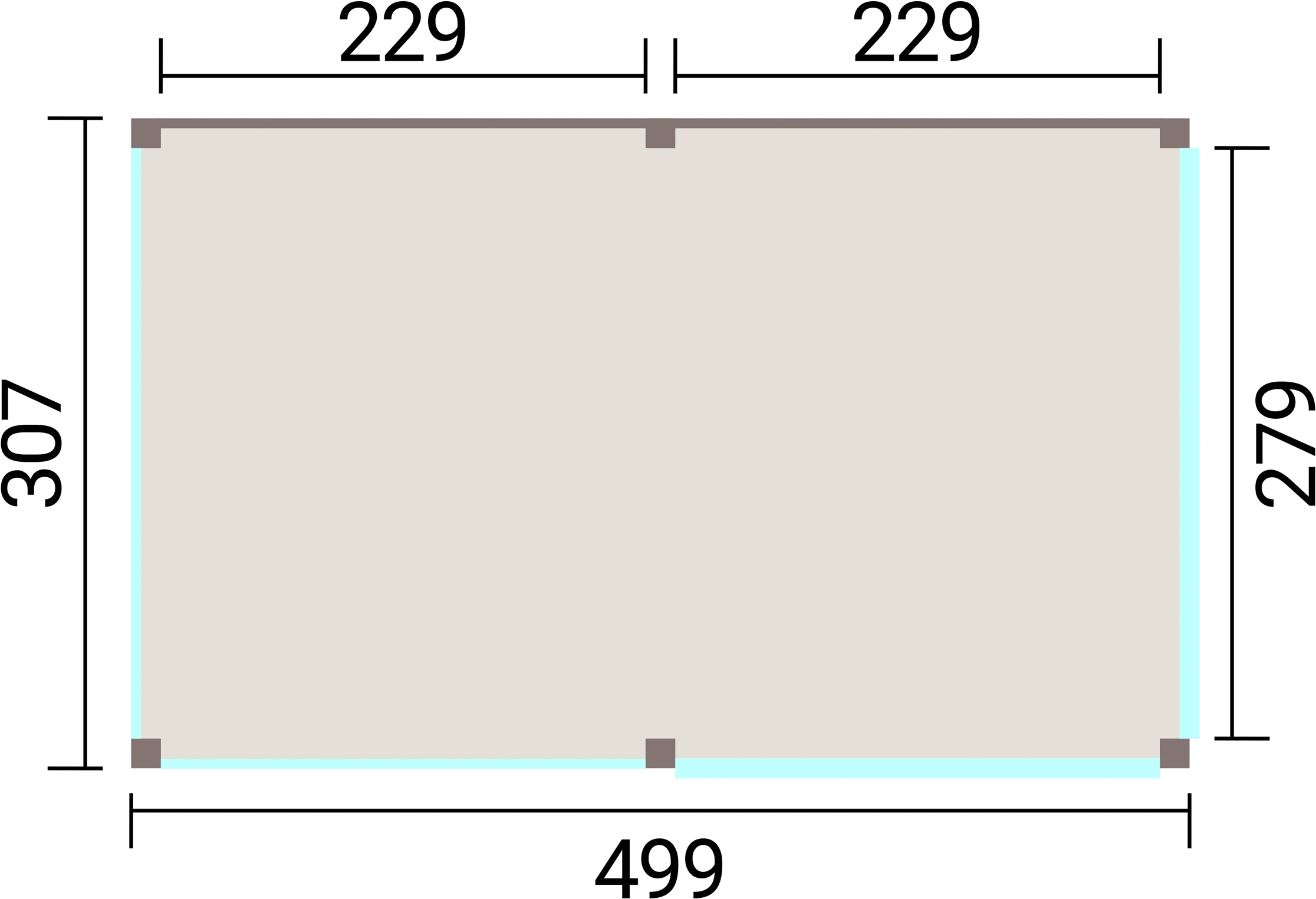 weka Holzpavillon »Lumley Lauben-Set Gr. 3.4« BxTxH: 307x499x245 cm