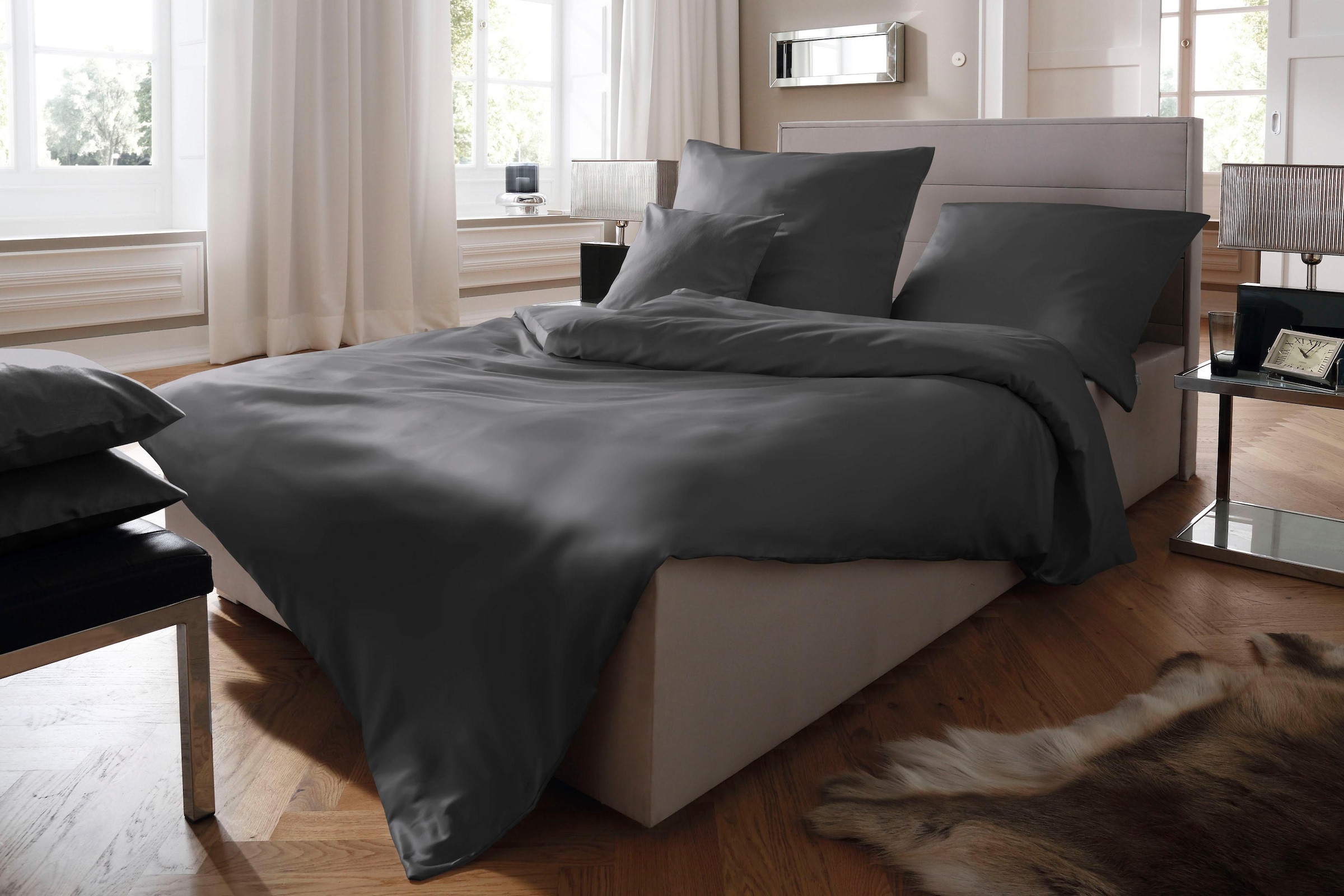 fleuresse Bettwäsche "Colours in 135x200, 155x220 oder 200x200 cm" 2 Stk. t günstig online kaufen