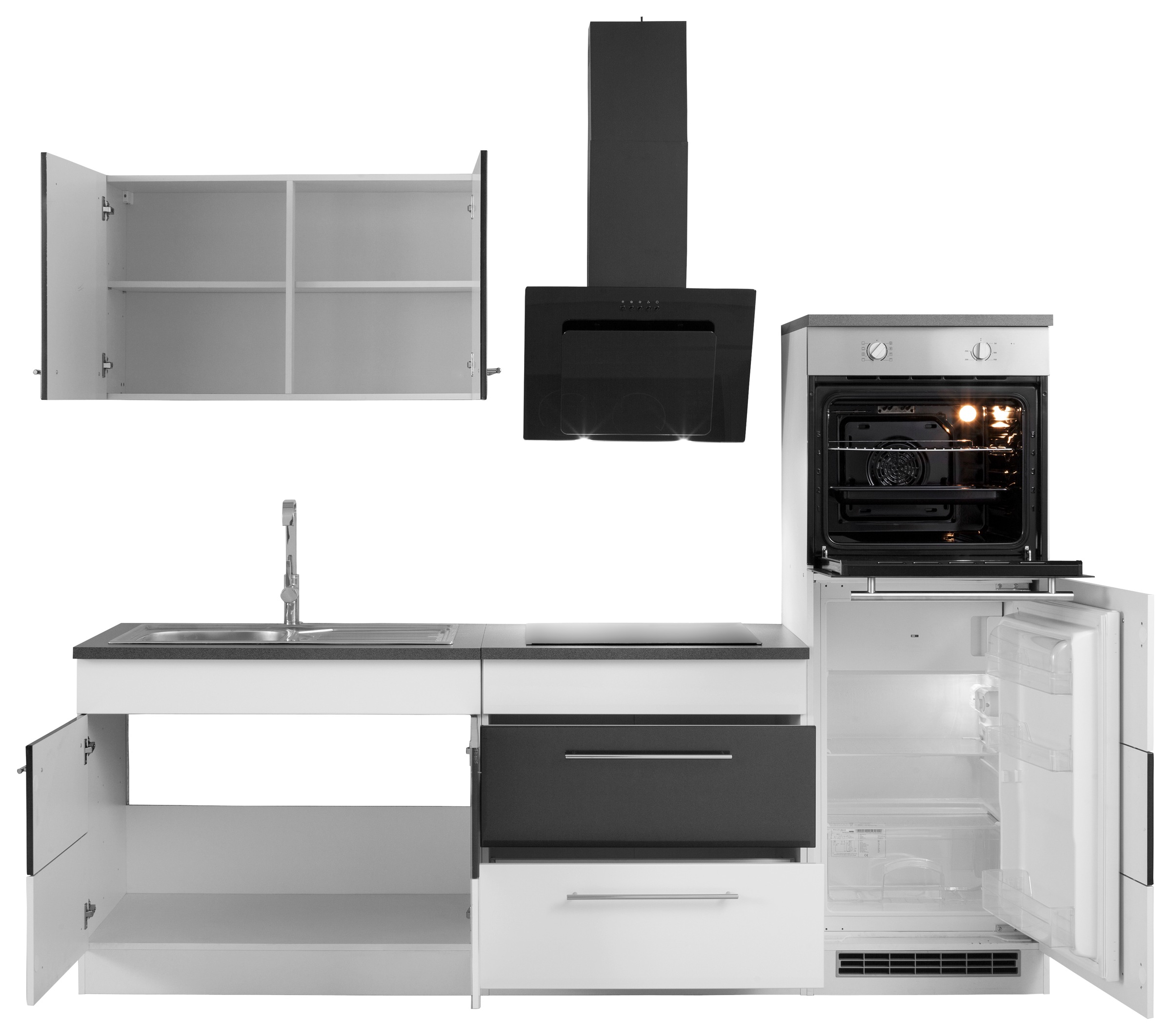 HELD MÖBEL Küchenzeile »Trient«, mit E-Geräten, Breite 240 cm