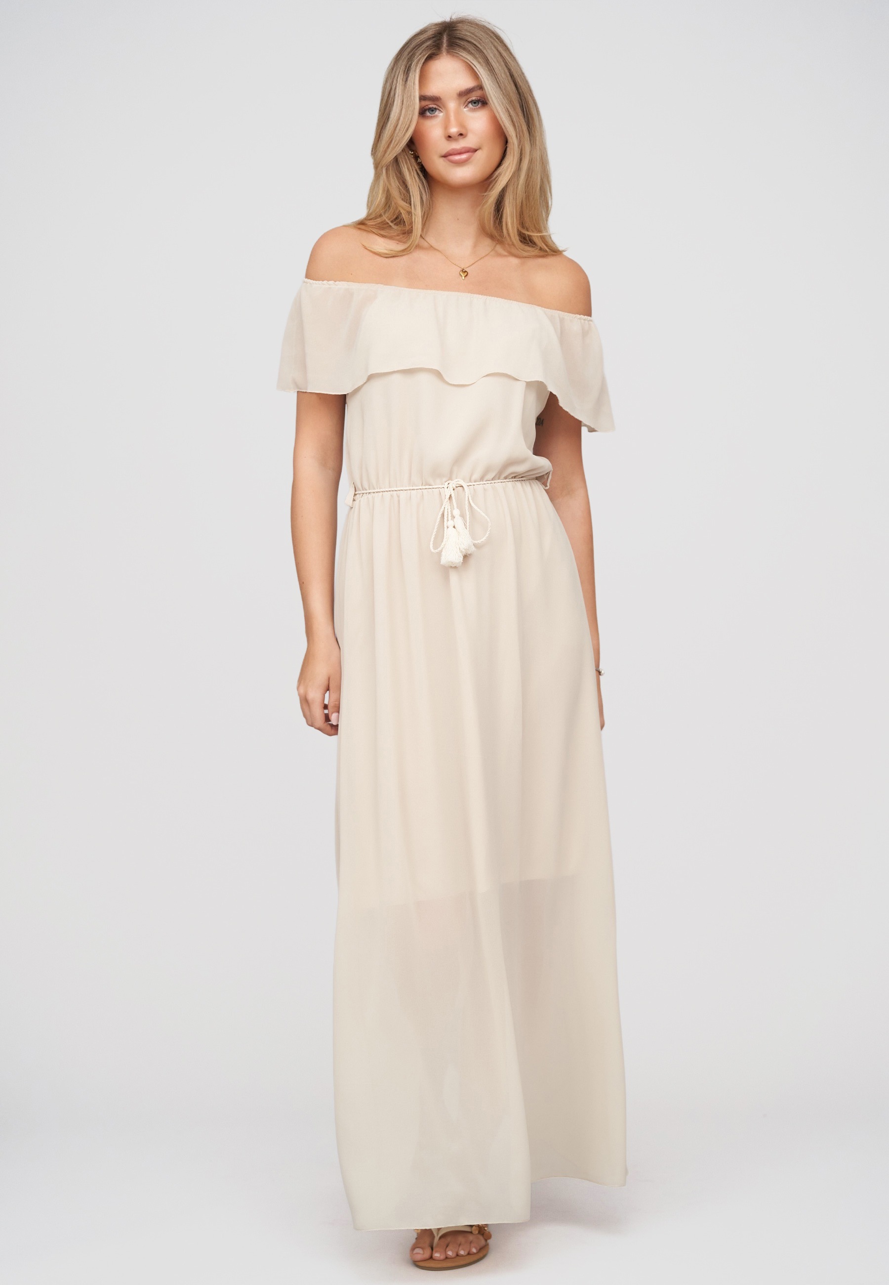CLOUD 5IVE A-Linien-Kleid »CLOUD 5IVE Offshoulder Maxi Dress« 1 tlg.