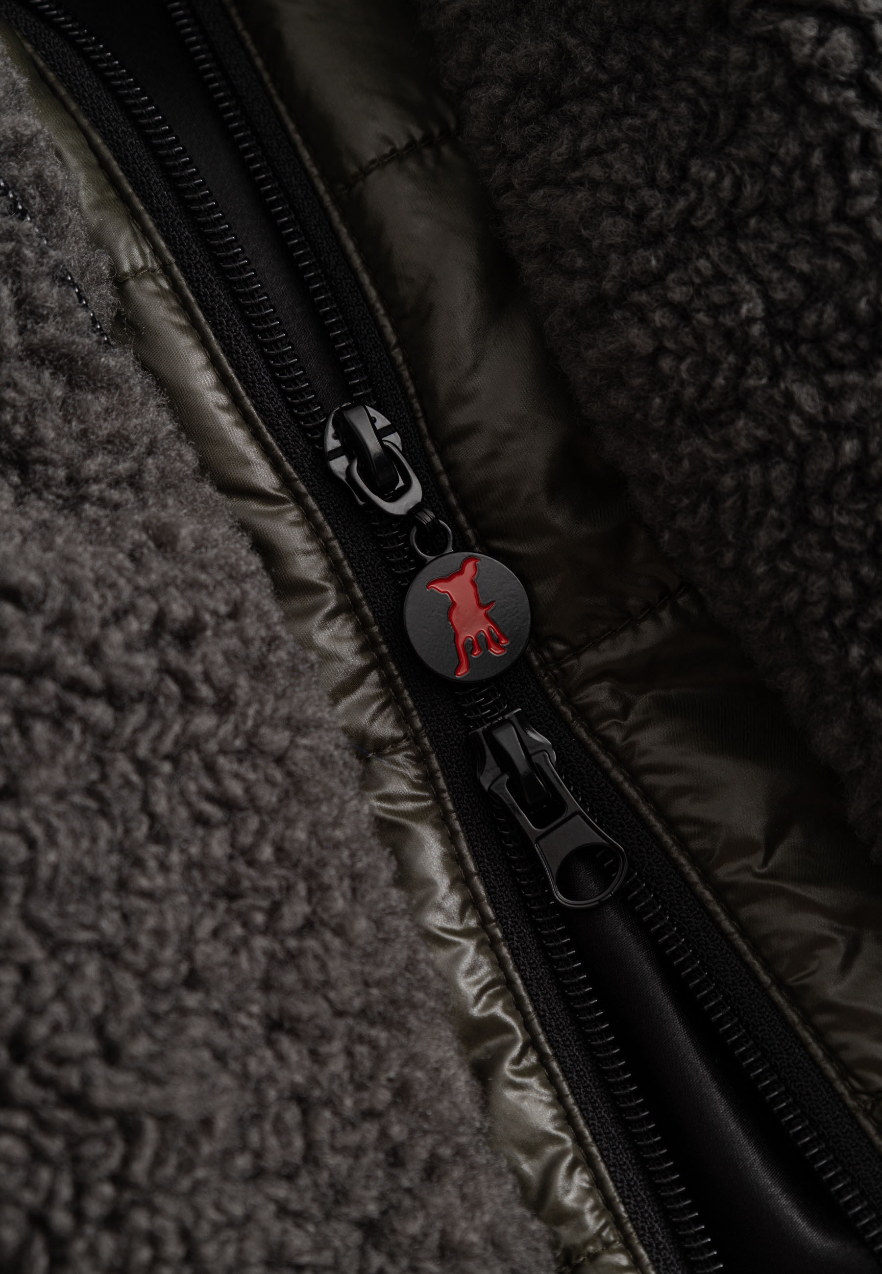 Frieda & Freddies Winterjacke »Frieda & Freddies Teddyjacke mit Double-Layer-Look«