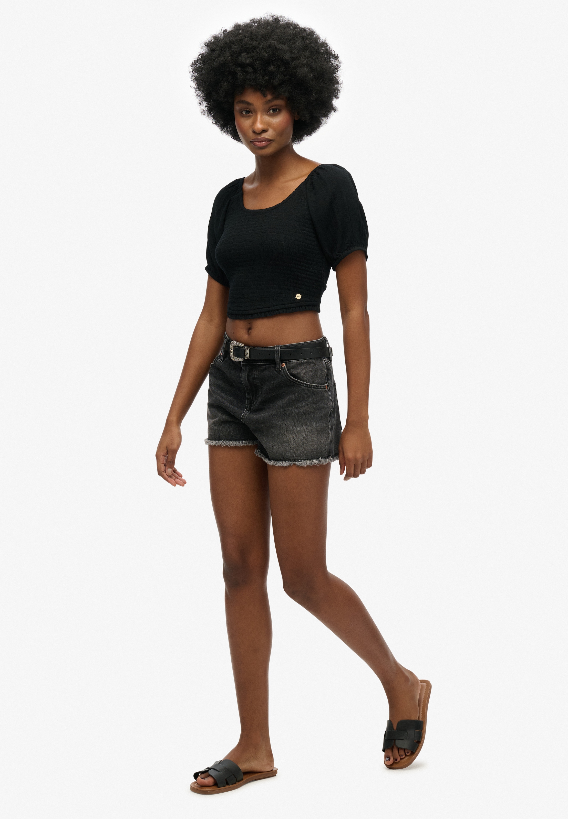 Superdry Jeanshotpants »MID RISE DENIM HOT SHORT«
