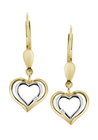 Firetti Paar Ohrhänger »Herz«, mit Brillanten kaufen