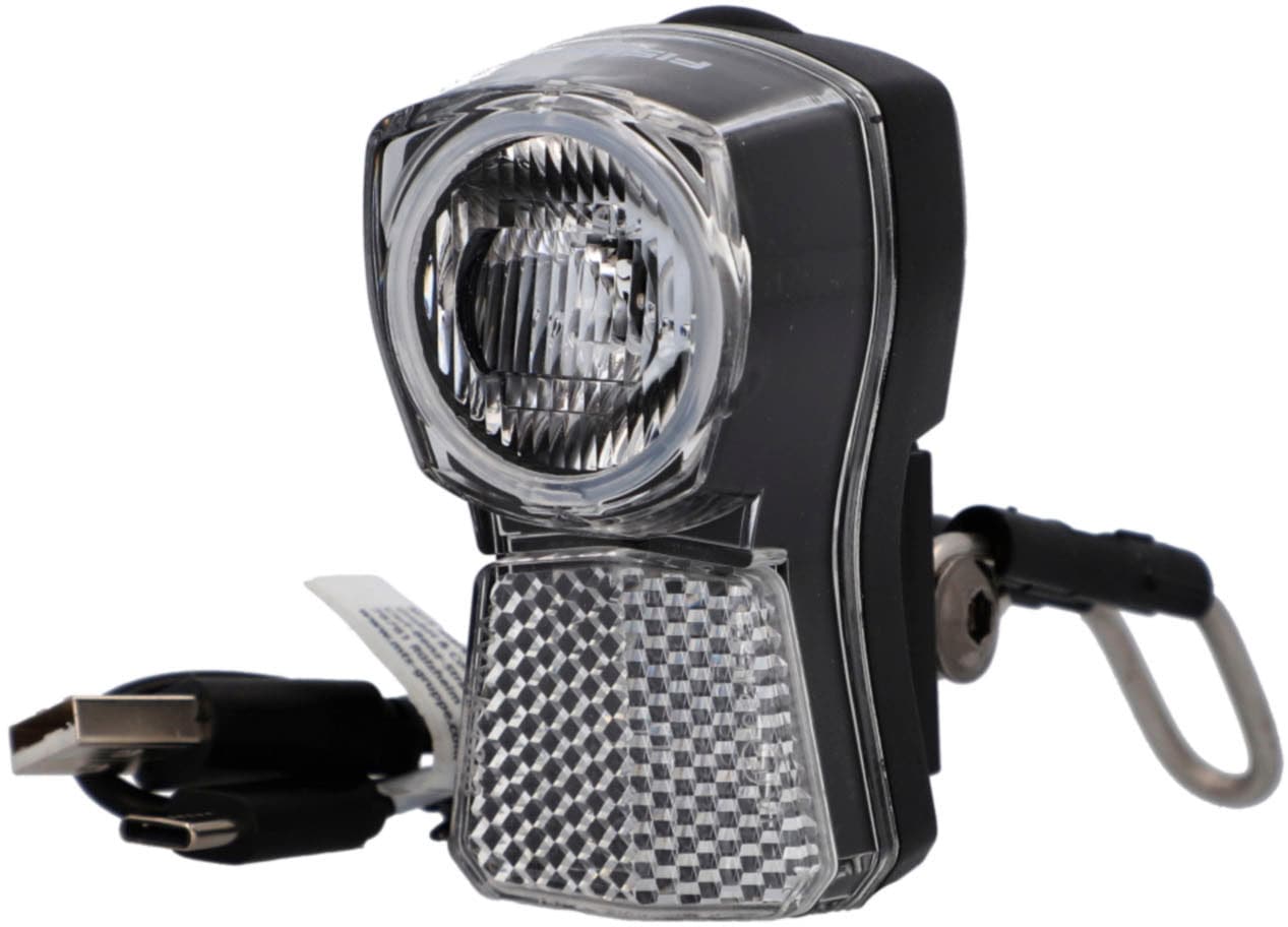 FISCHER Fahrrad Fahrrad-Frontlicht "LED-Akku-Frontlicht 45/20 Dynamo Look"
