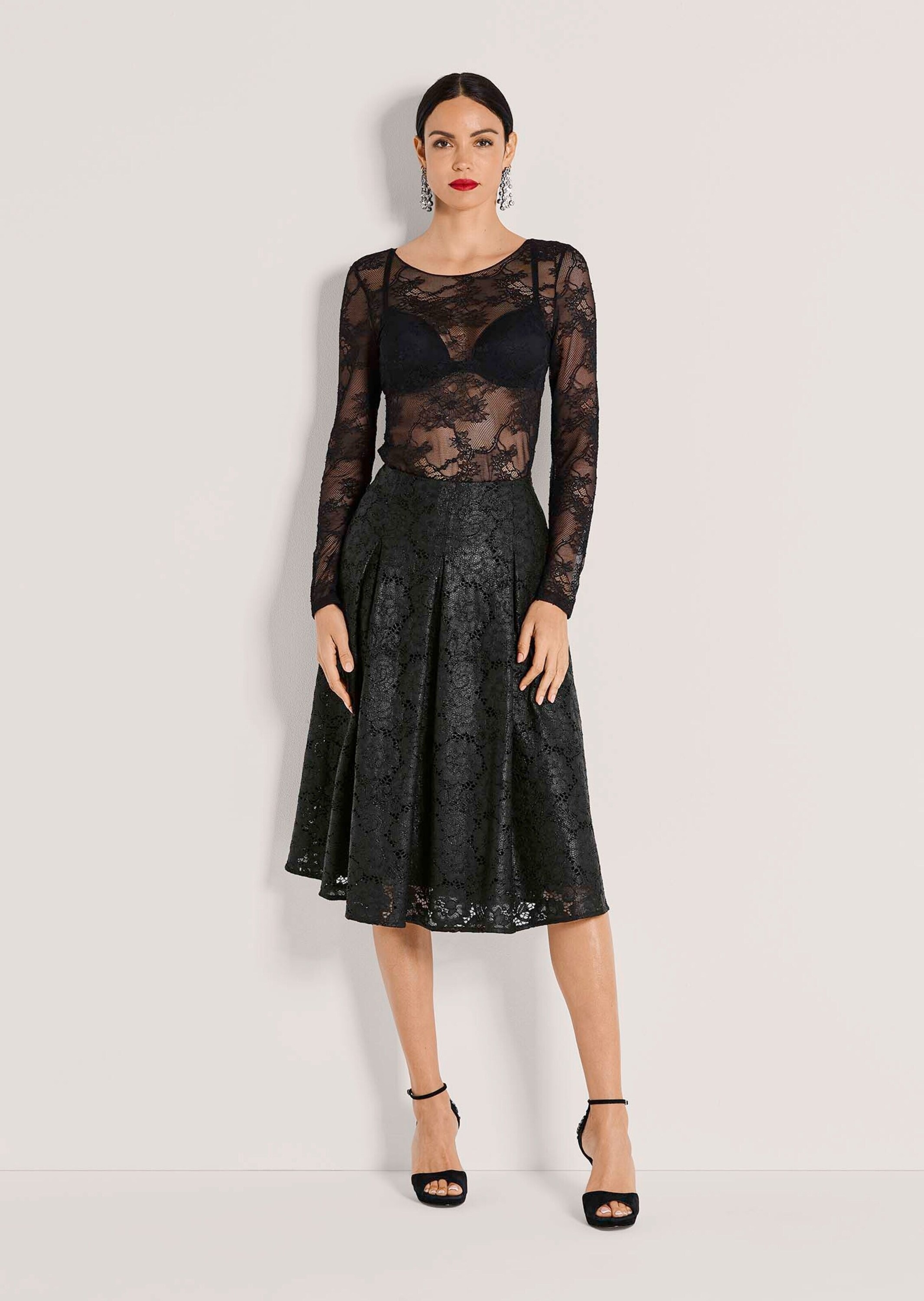 MADELEINE Midirock "Spitzenrock Eleganter Rock mit filigraner Spitze" günstig online kaufen