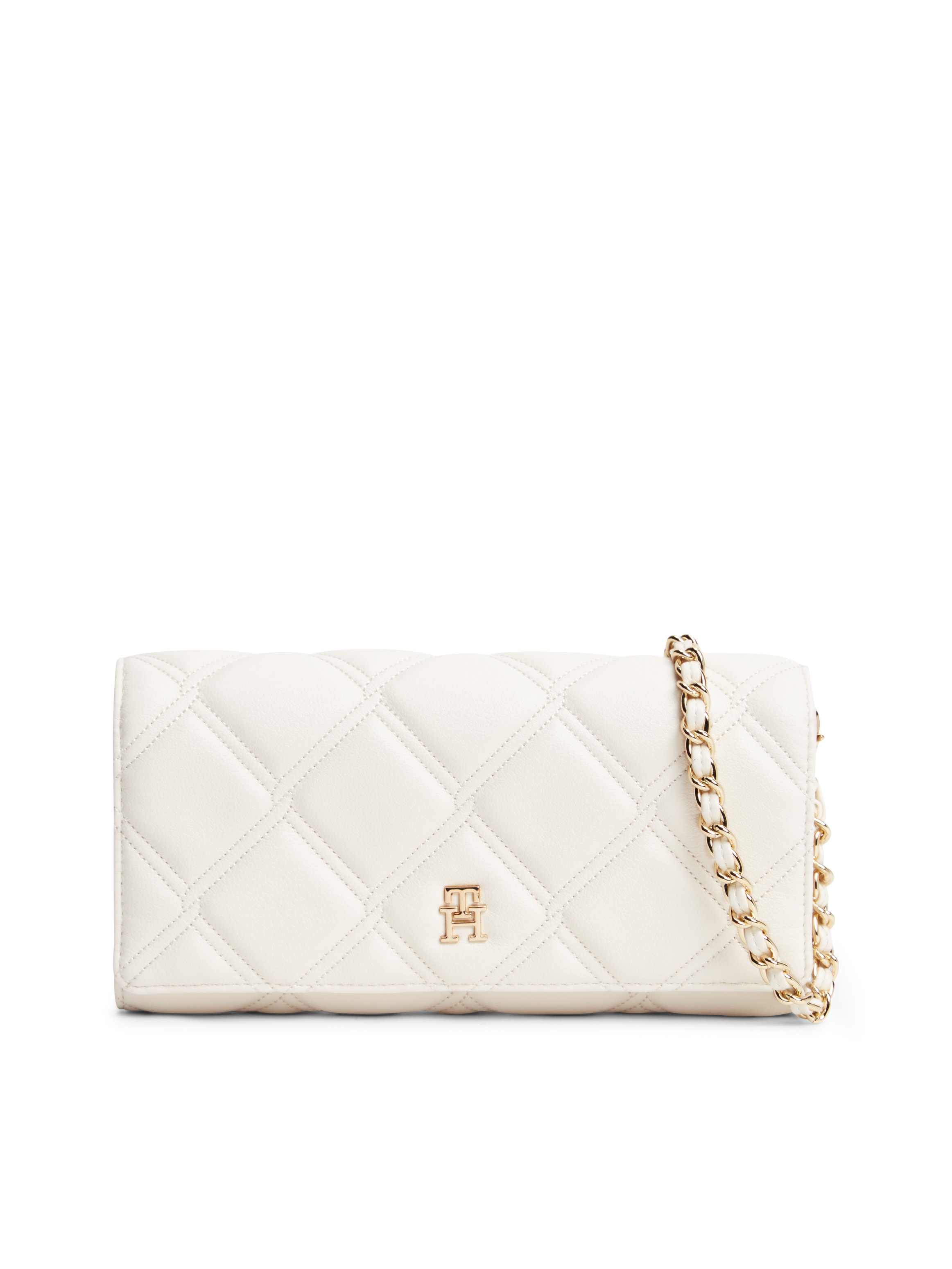Tommy Hilfiger Geldbörse "TH FEMININE WALLET ON CHAIN" Damen Geldbeutel, Minibag mit Zierkette als Umhängeriemen