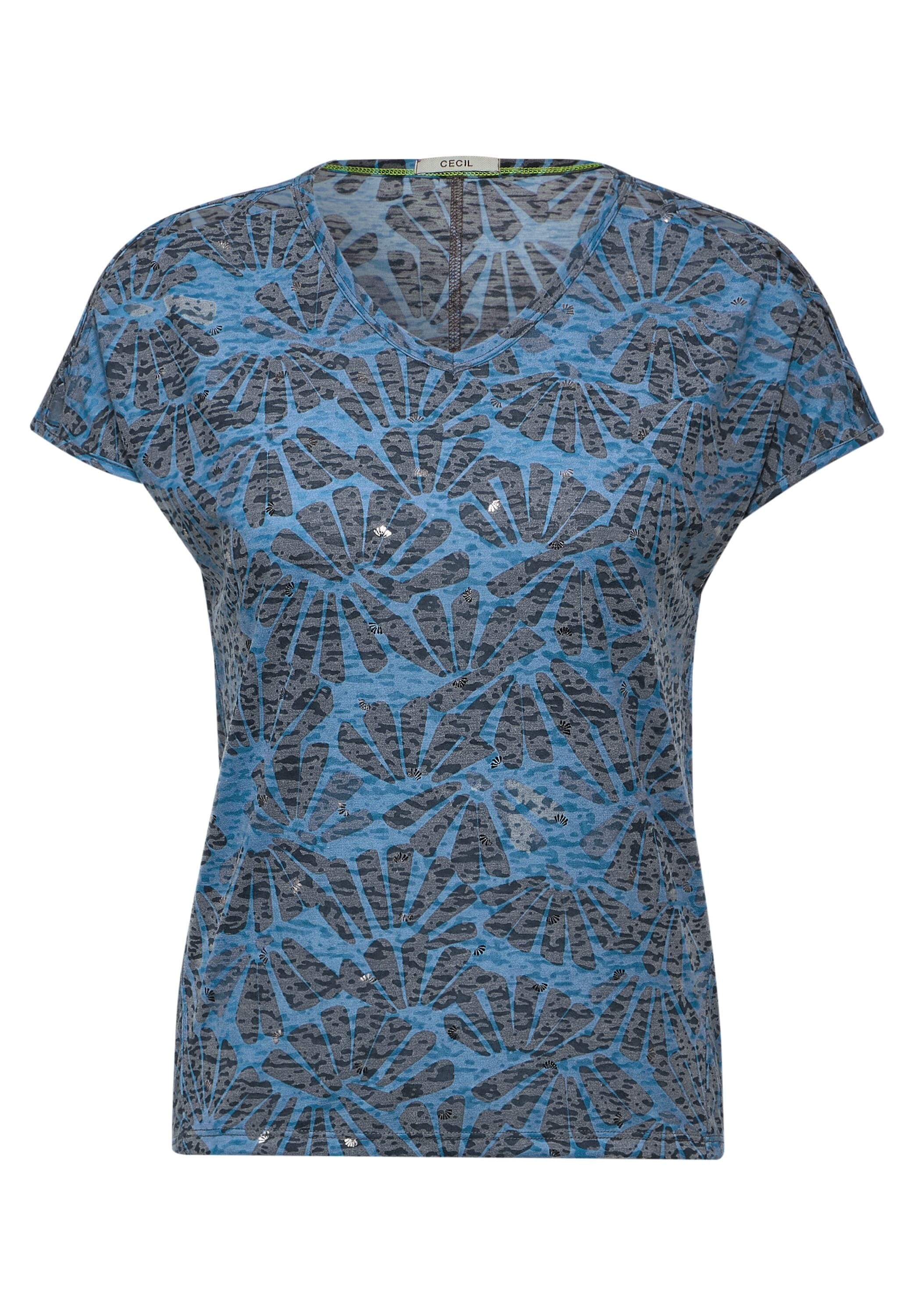 Cecil T-Shirt, mit Burnout-Optik