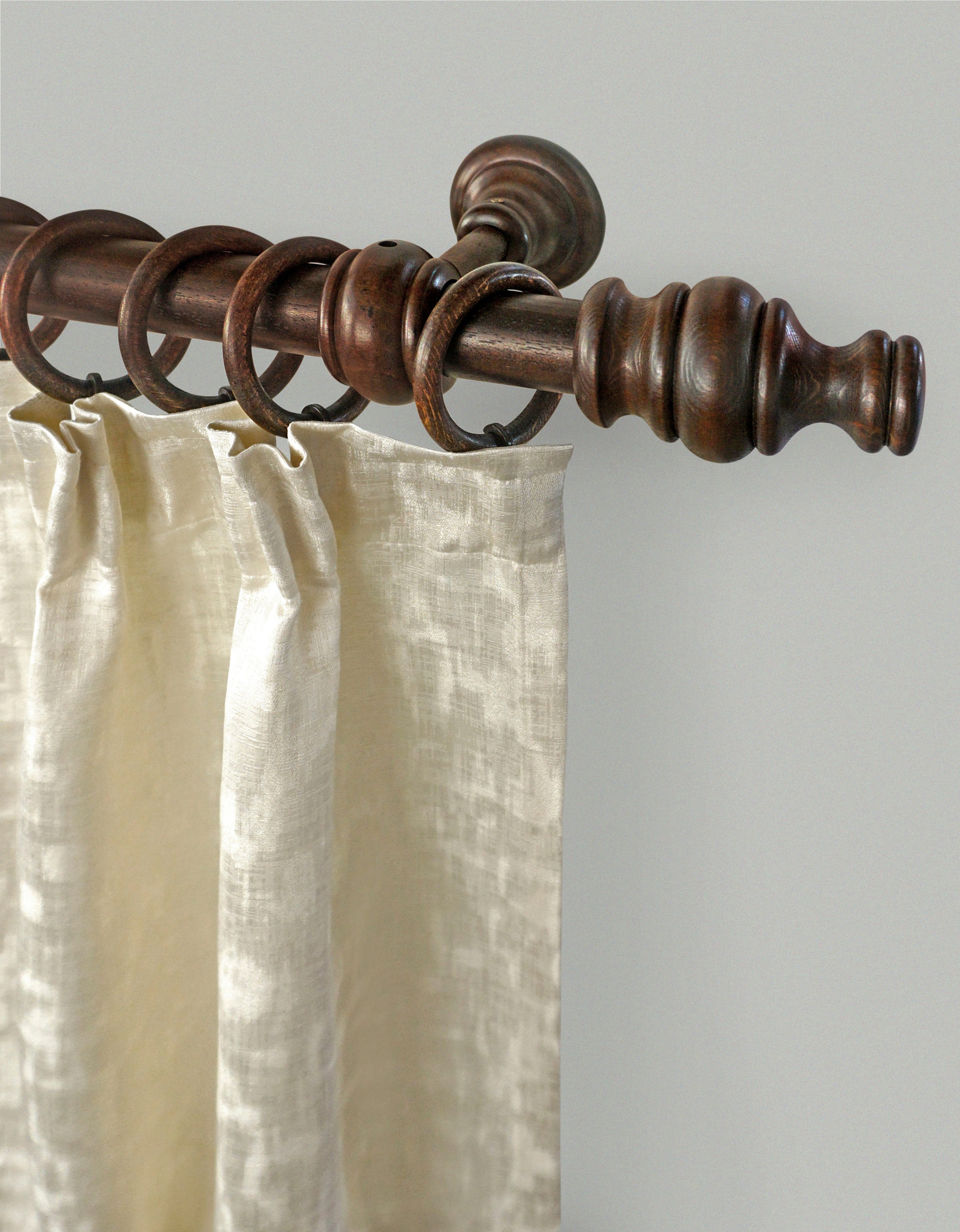 GARESA Gardinenstange "BAROCK" Ø 35 mm 1 läufig-läufig Wunschmaßlänge rusti günstig online kaufen