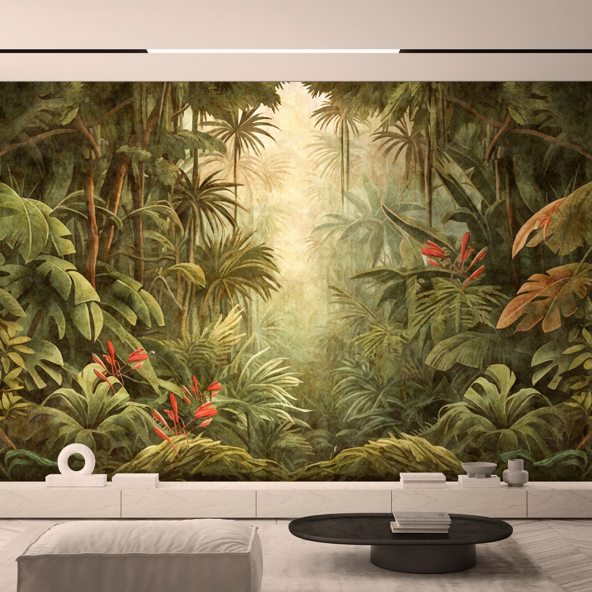 living walls Fototapete »Walls by Patel 5 Fototapete Üppiger Tropen-Dschungel« tropisch glatt Üppiger Tropen-Dschungel auf 200 g/m² Premium-Vlies