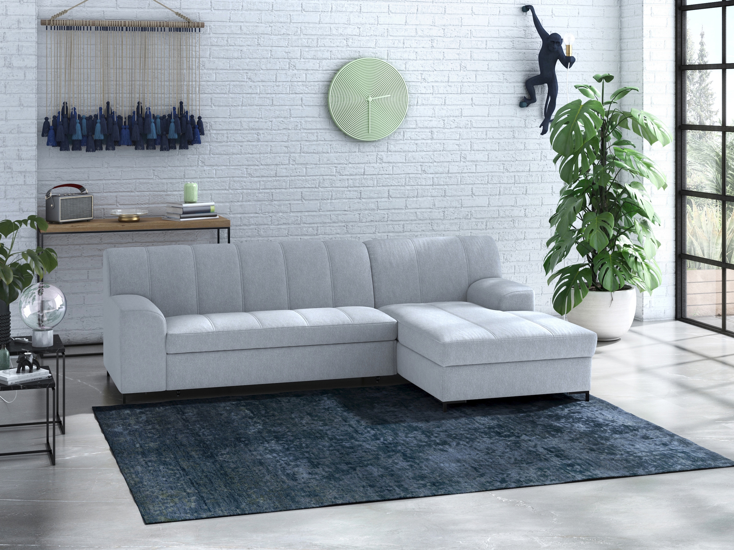 INOSIGN Ecksofa »Balme L-Form«, Inkl. Zierkissen, wahlweise mit Bettfunktion