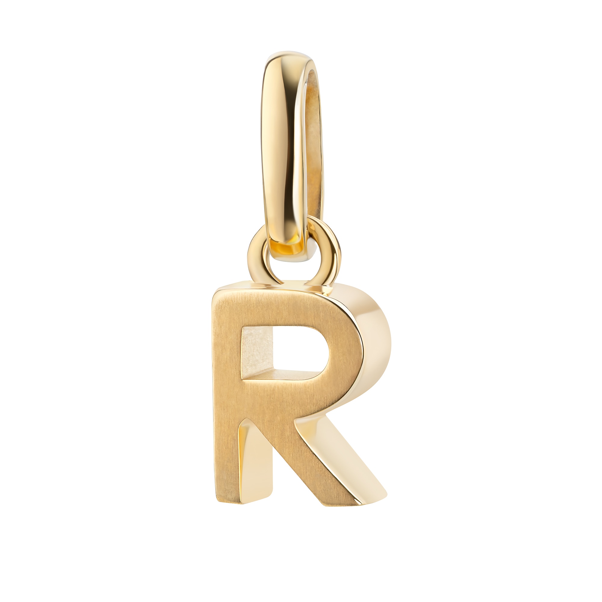 FIRETTI Damen Kettenanhänger "Schmuck Geschenk Gold 333 Halsschmuck Anhänger Buchstabe Alphabet", R, Gelbgold 333, 0,83 ggelbgoldfarben, Gelbgold
