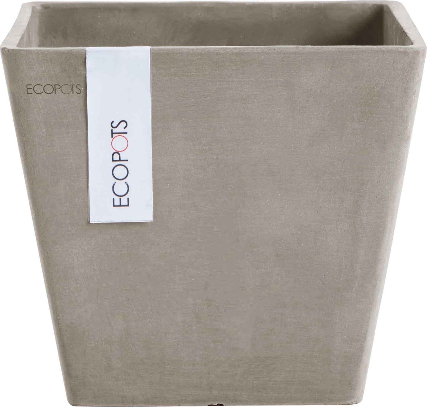 ECOPOTS Blumentopf "ROTTERDAM Taupe", BxTxH: 20x20x17,5 cm