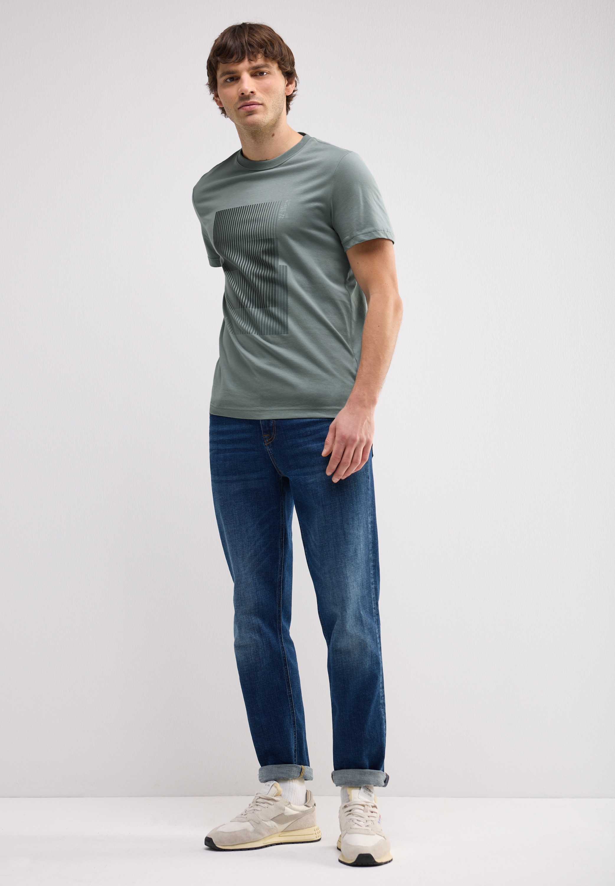 STREET ONE MEN T-Shirt, aus reiner Baumwolle