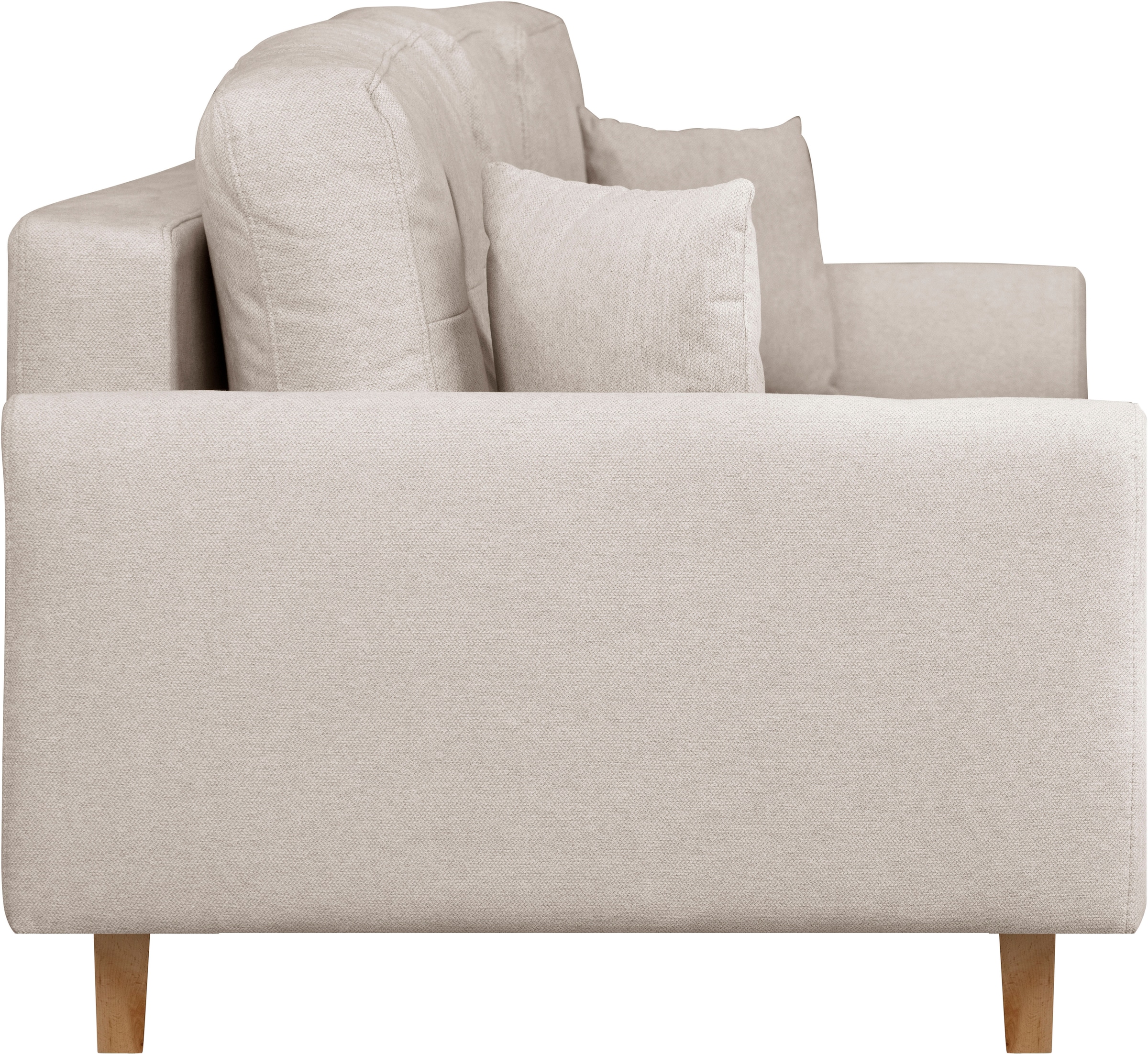 Home affaire 2-Sitzer »TRIPLO mit Wellenunterfederung, Maße B/T/H: 165/100/89 cm«, Sofa mit Steppung im Rückenbereich, incl. Rückenkissen und Zierkissen