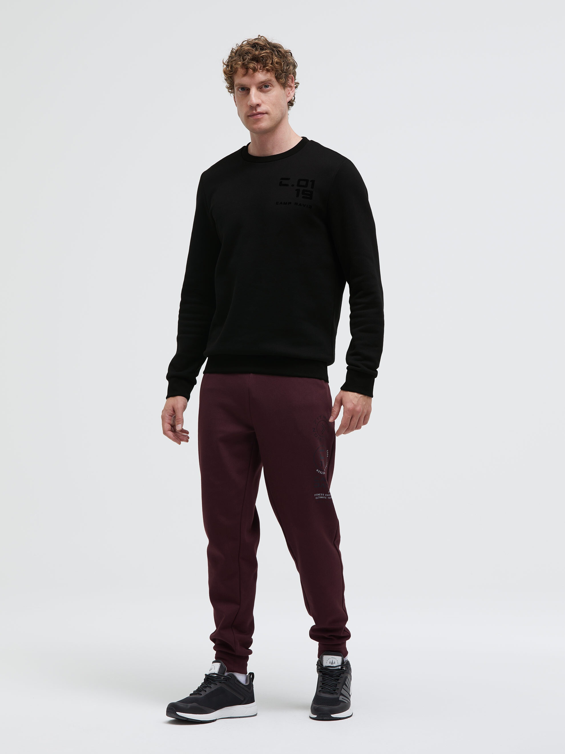 CAMP DAVID Sweater , mit Flock-Print
