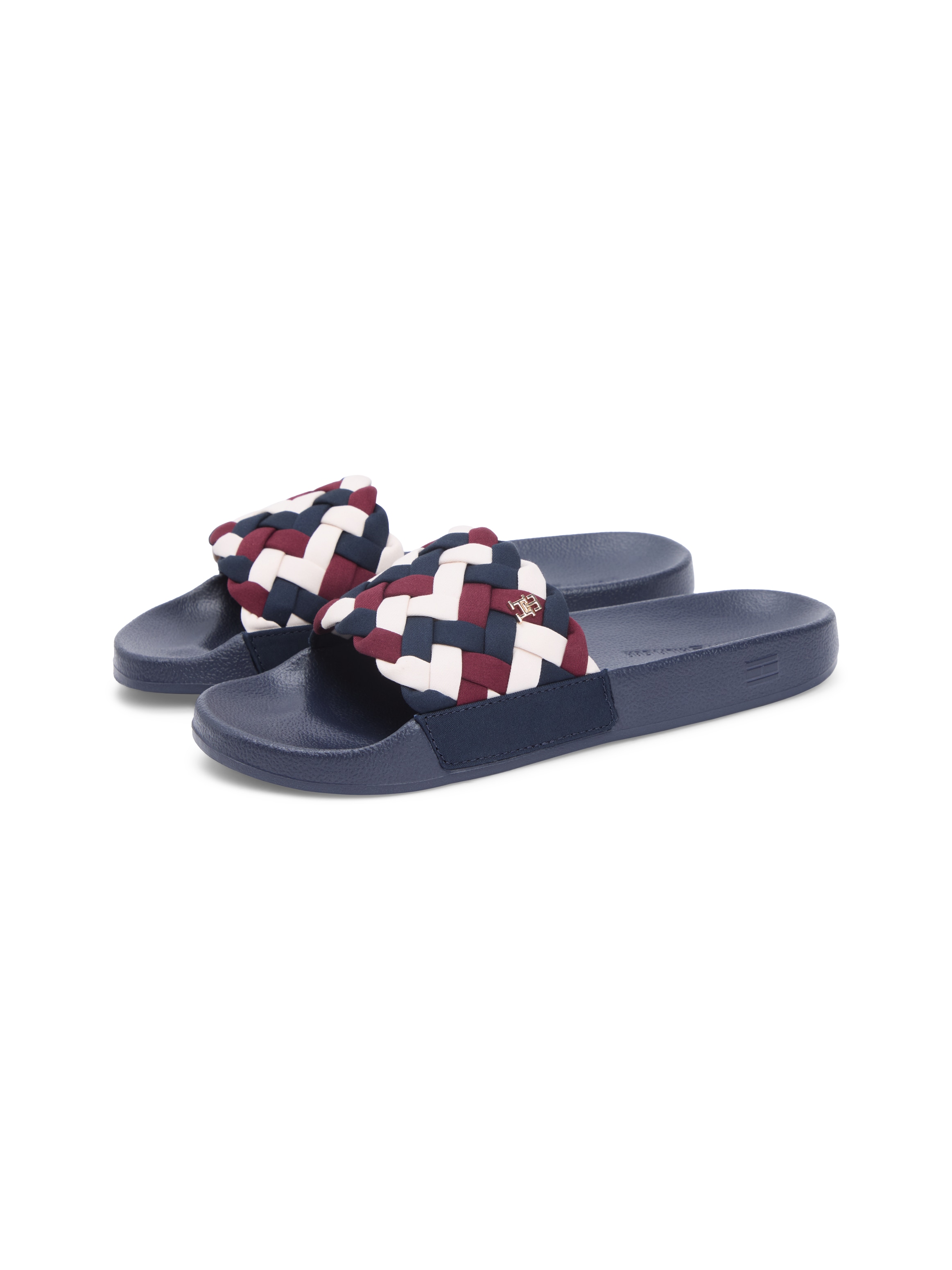 Tommy Hilfiger Pantolette »TH BRAIDED POOL SLIDE«  Plateau, Sommerschuh, Strandschuh mit geflochtener Bandage