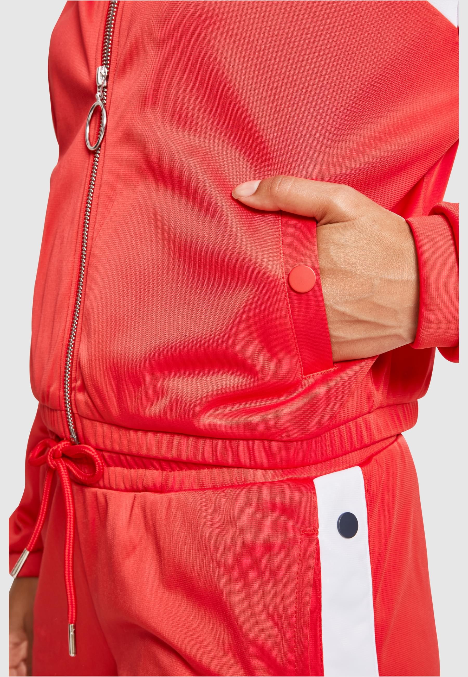 URBAN CLASSICS Allwetterjacke »Urban Classics Damen Ladies 3-Tone Track Jacket«, (1 St.), ohne Kapuze