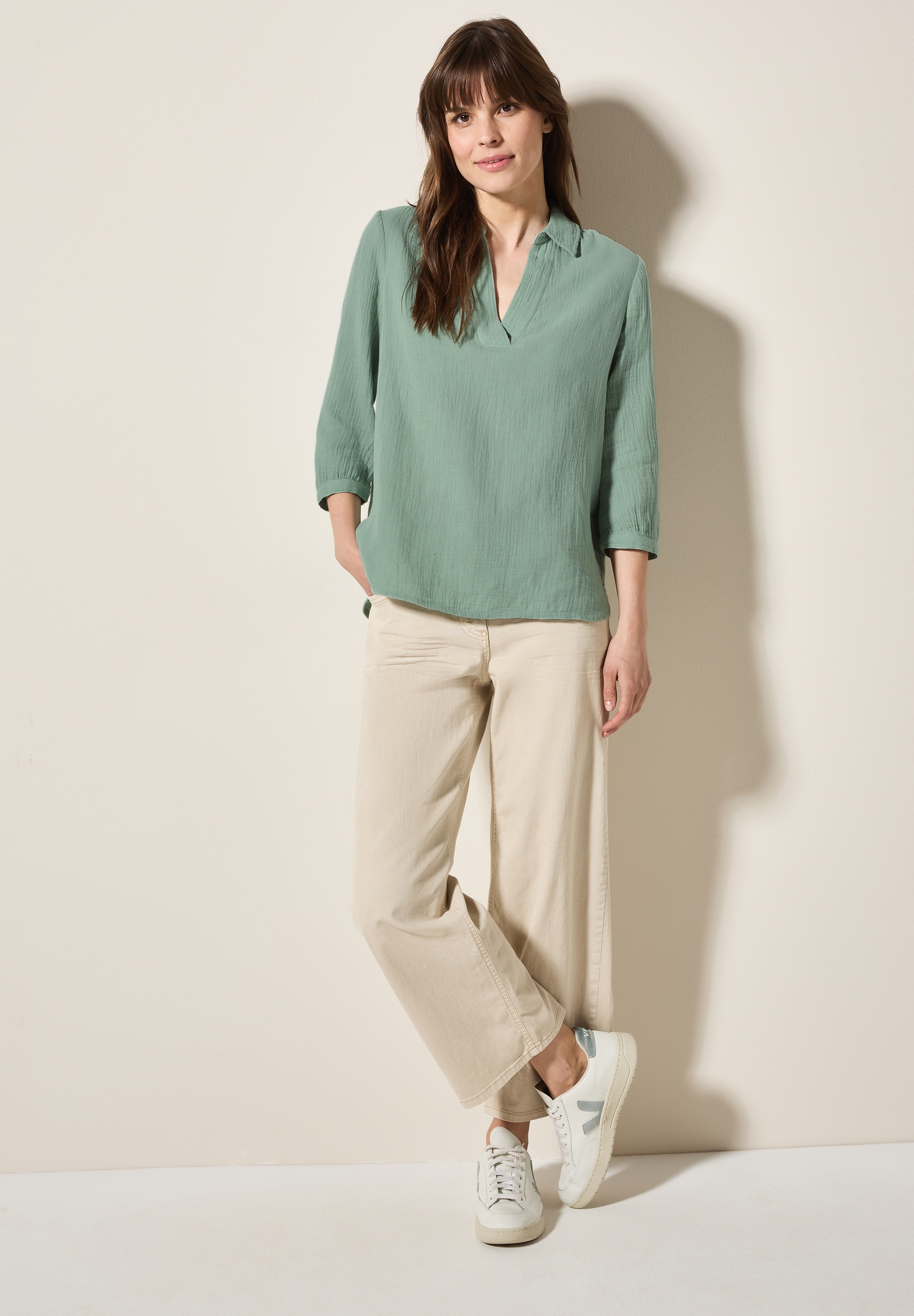 Cecil Klassische Bluse, mit 3/4 Ärmeln