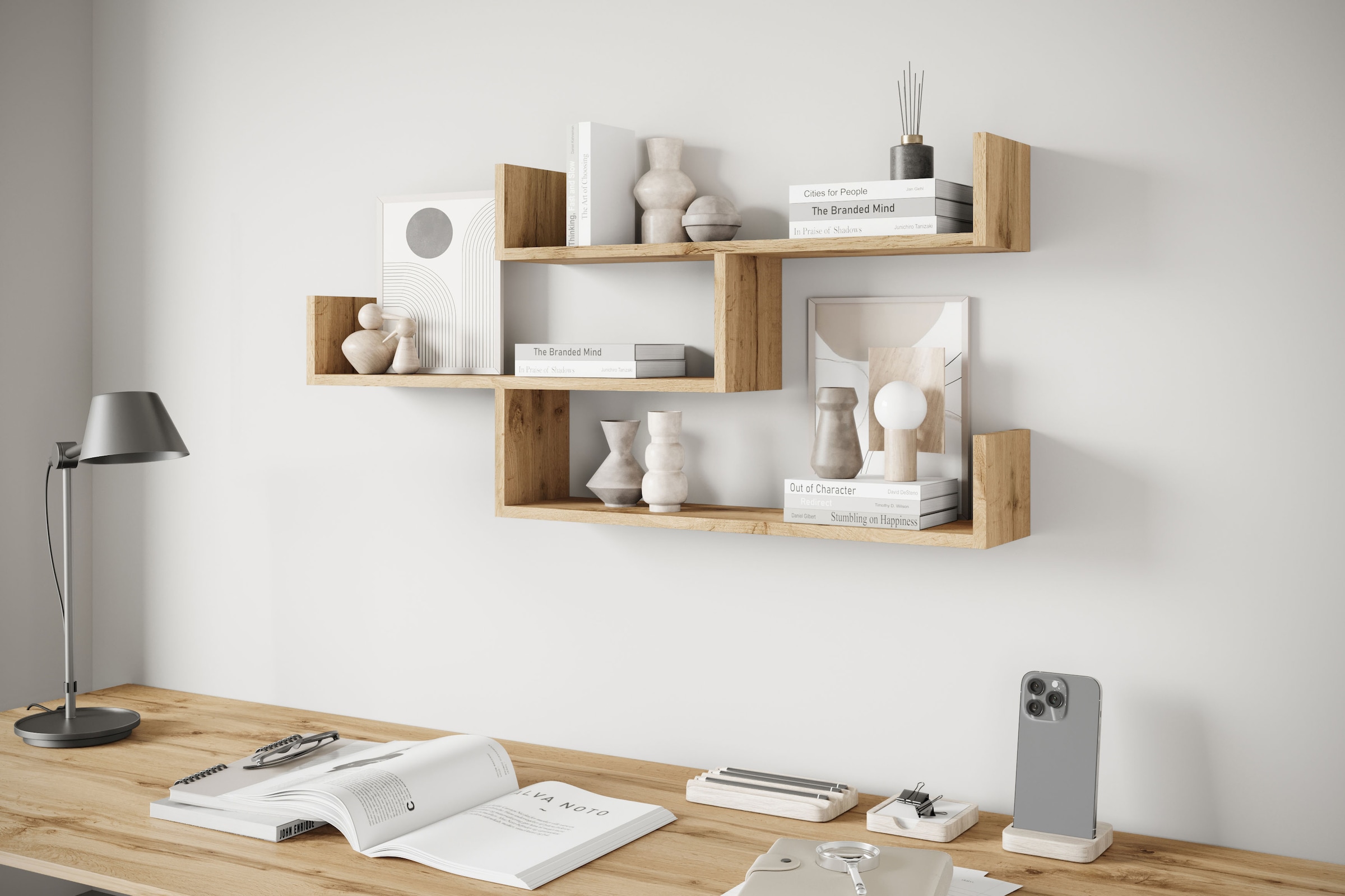 INOSIGN Wandboard »Wandregal Trio«, (1 St.), Hängeregal mit 3 Ablageflächen, modernes Design, variabel einsetzbar