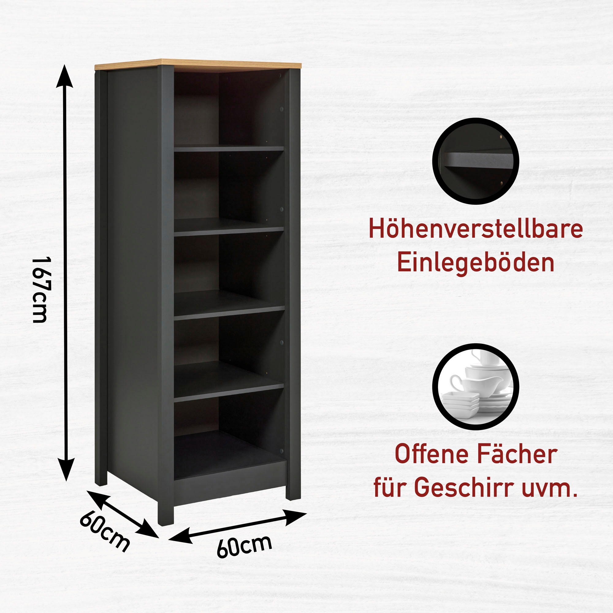 Inter Link Küchenzeile »Carbona, Einbauküche, Küchenblock, Küchenmodul, Kompaktküche« Ohne E-Geräte für Spülmaschine Kochfeld Backofen Kühlschrank B: 430 cm