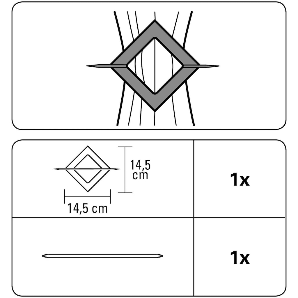 GARDINIA Dekoklammer »Dekospange mit Stab Uranus«, (1 St.), zum Dekorieren und Raffen