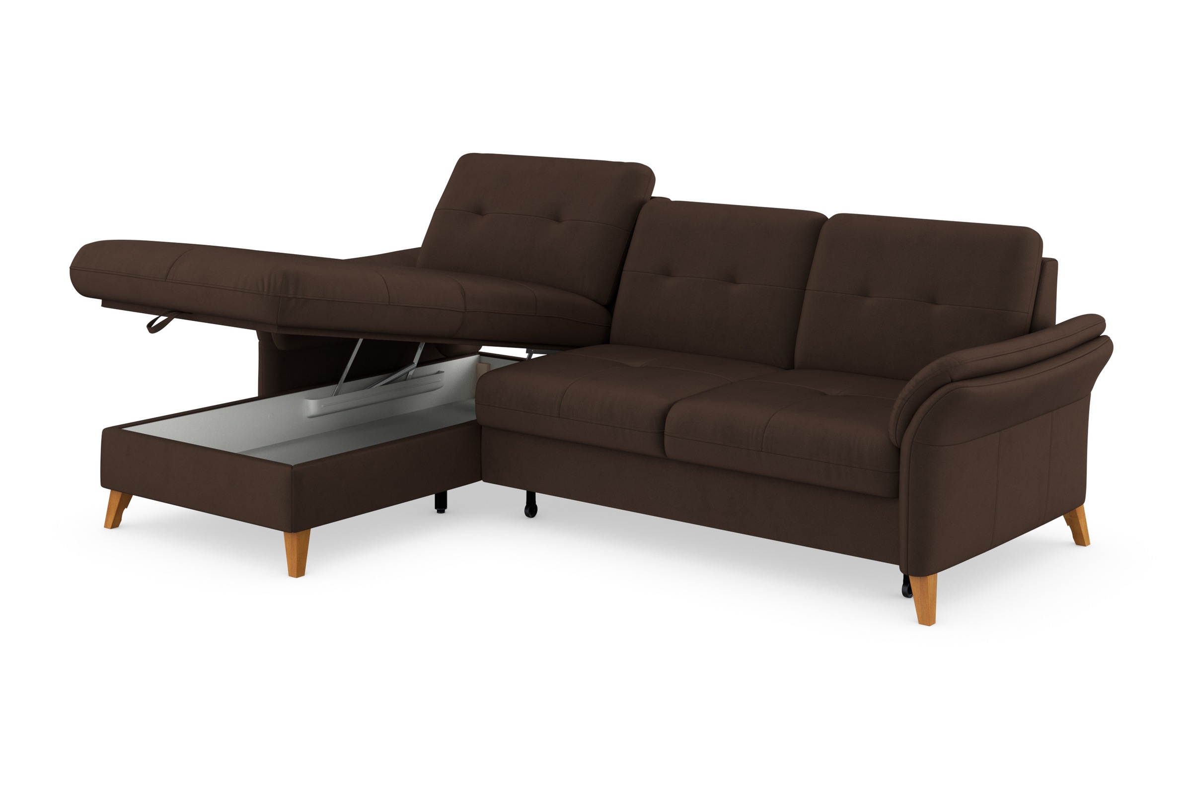 sit&more Ecksofa »Göteborg«, Sitztiefenverstellung und Federkern, wahlweise mit Bettfunktion