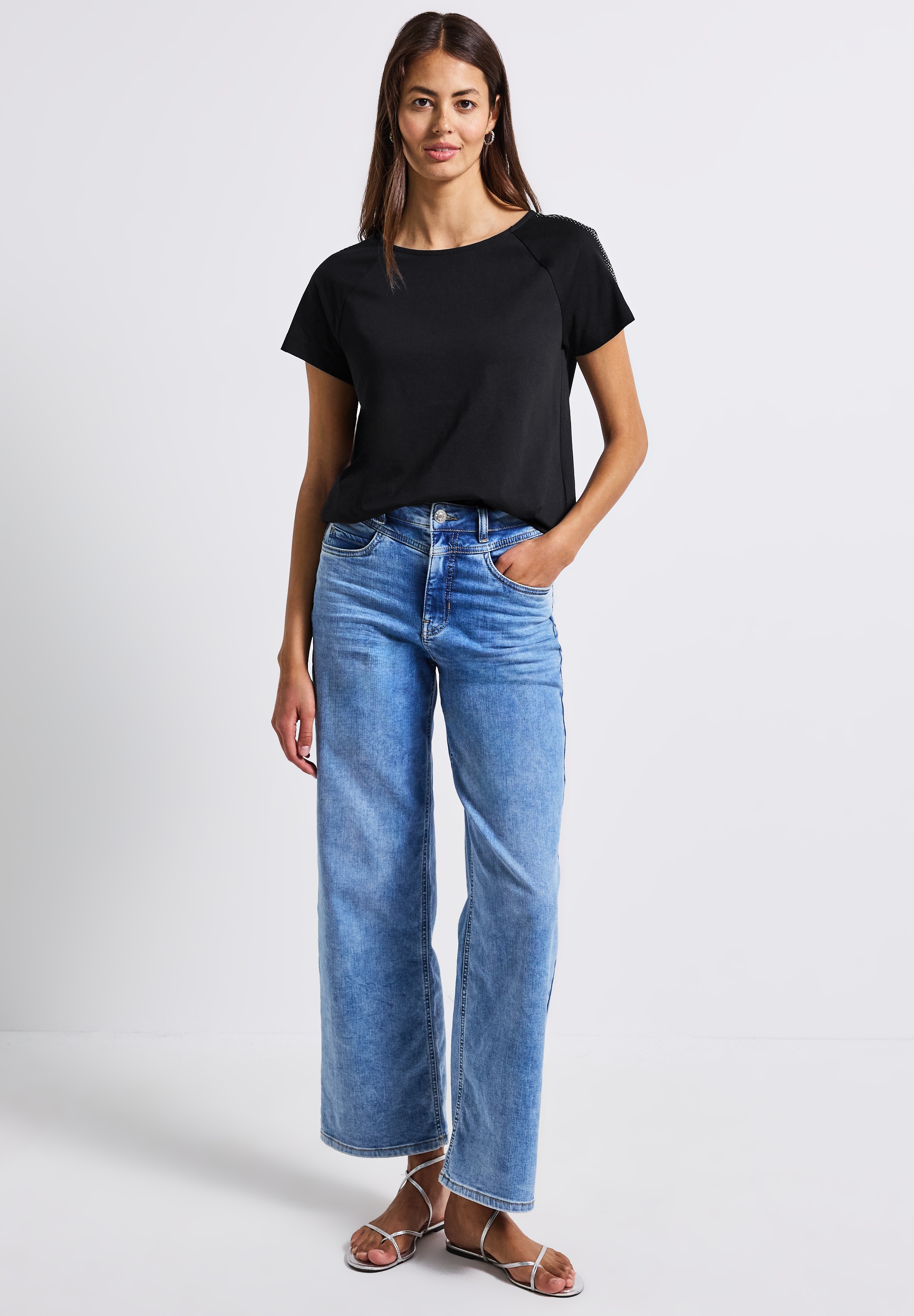 STREET ONE T-Shirt, aus reiner Baumwolle
