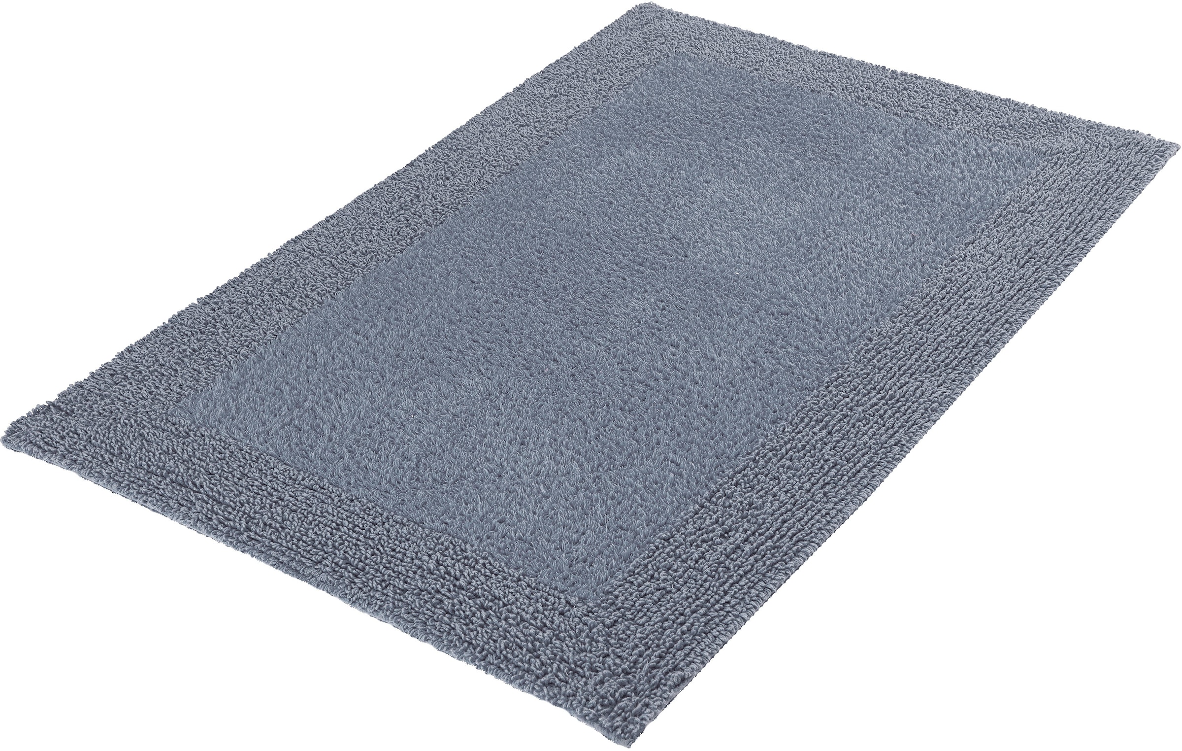 Kleine Wolke Badematte "Cotone, Badvorleger, Badezimmer Teppich" Höhe 17 mm beidseitig nutzbar fußbodenheizungsgeeignet Badteppich, Uni Farben, reine Baumwolle, waschbar