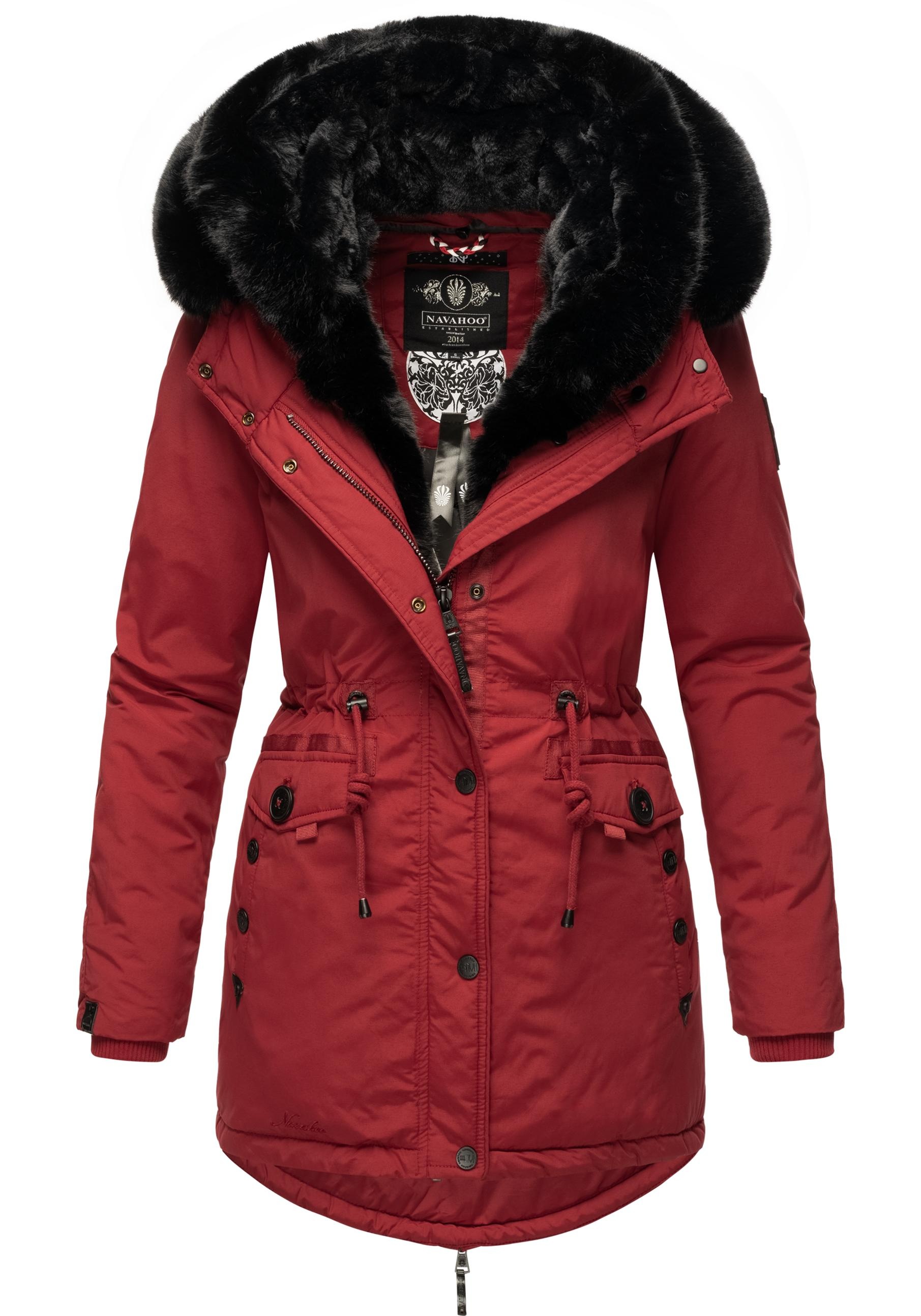 Navahoo Wintermantel »Sweety Deluxe«, modischer Winterparka mit großer doppelter Kapuze