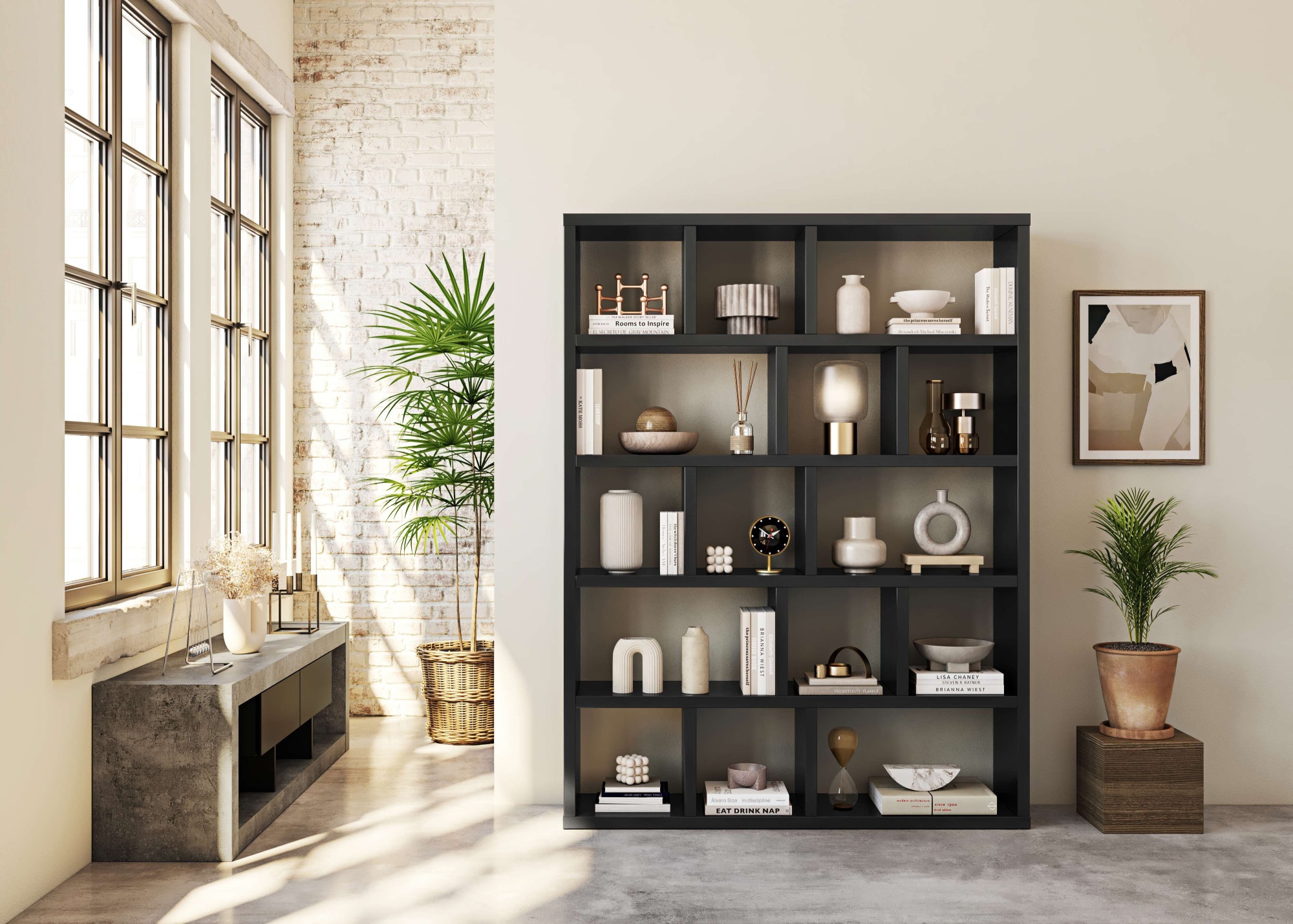 TemaHome TV-Bank »Nara TV-Tisch, TV-Schrank, Lowboard,«, 7 cm starker Rahmen für hohe Stabilität, 2 Schubladen