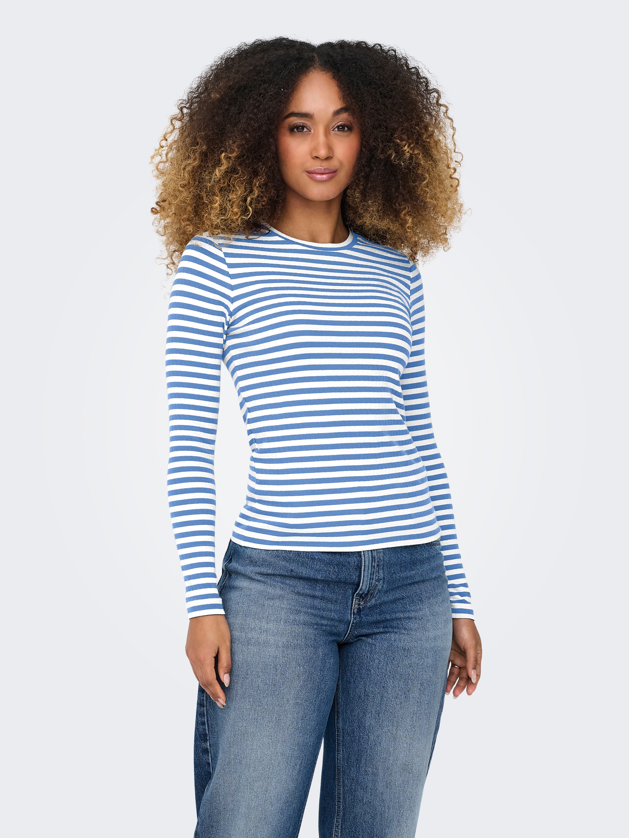 ONLY Langarmshirt "ONLAIDA L/S STRIPED TOP JRS" günstig online kaufen