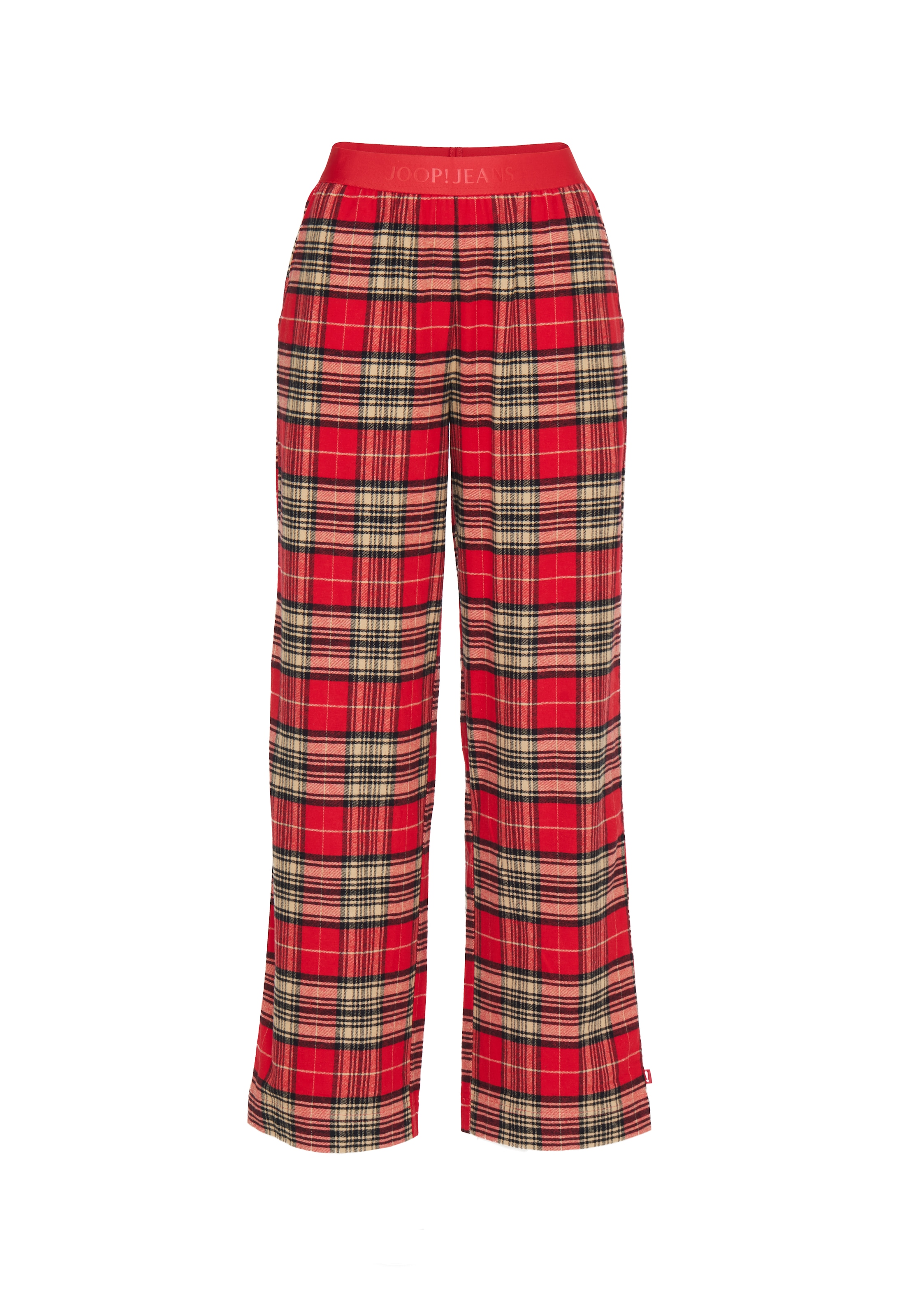 JOOP! Jeans Pyjamahose »After Dark (JOOP! Jeans)«, Karo-Design, Fleece-Qualität, weites Bein, elastischer Logo-Bund