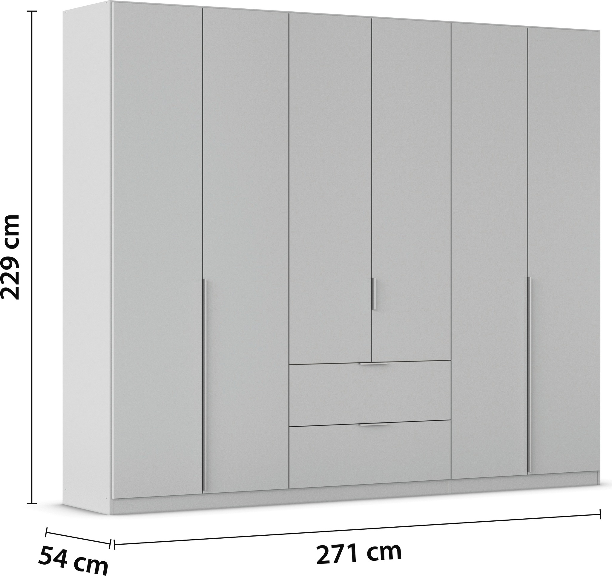 rauch Drehtürenschrank »Kleiderschrank Schrank Garderobe AGORDO mit Dekor- oder Hochglanzfront«, (in zwei Griff-Farben mit Dekor- oder Hochglanzfront), mit Außenschubkästen, in 6 Breiten und 2 Höhen MADE IN GERMANY