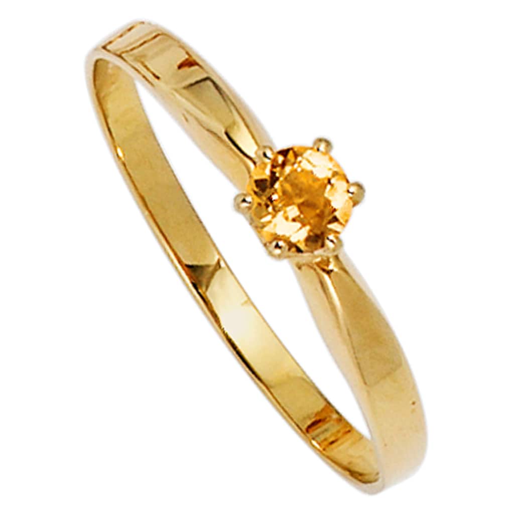 JOBO Goldring »Ring mit Citrin«