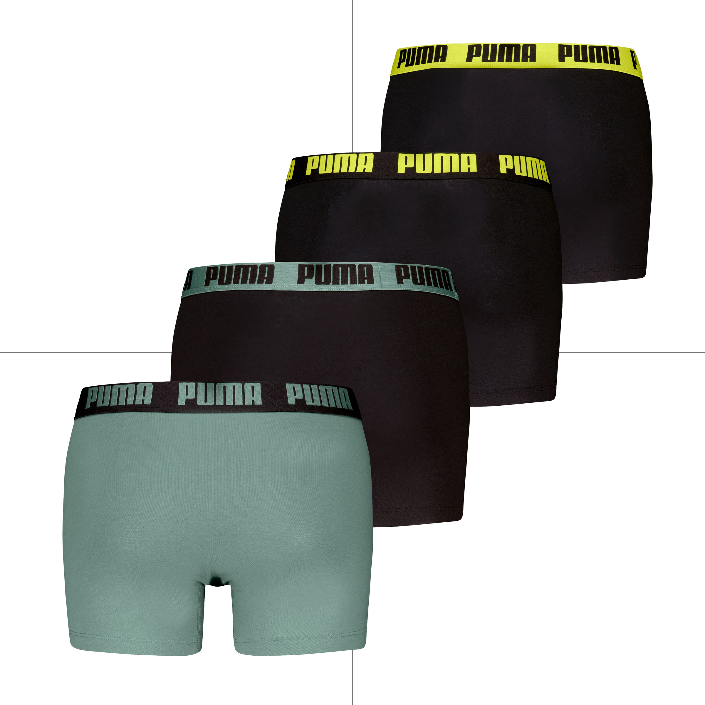PUMA Boxershorts »PUMA MEN EVERYDAY BOXER 4P ECOM«, (Packung, 4er Pack), mit breitem Logo-Webbund