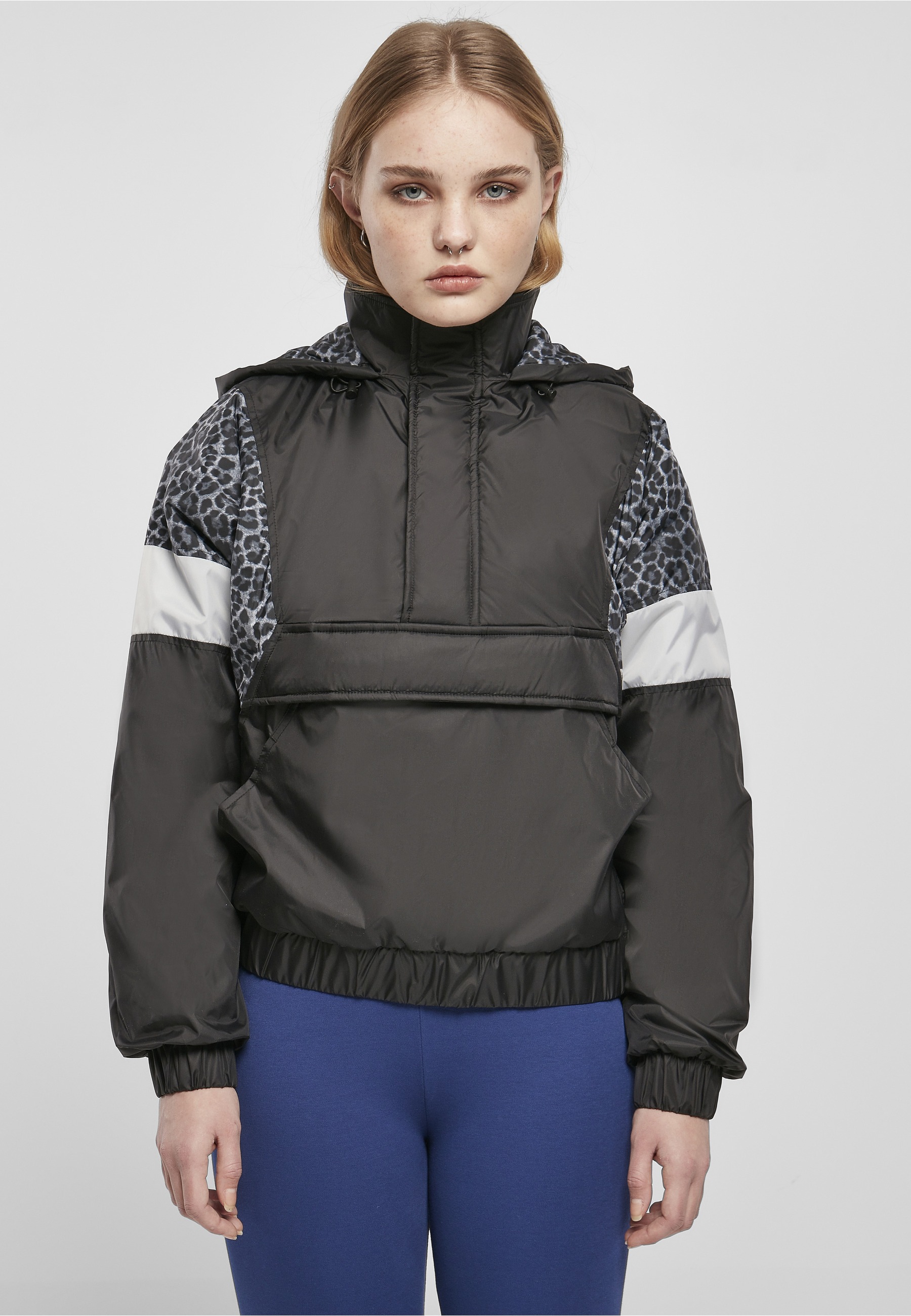 URBAN CLASSICS Langmantel »Urban Classics Damen Ladies AOP Mixed Pull Over Jacket«