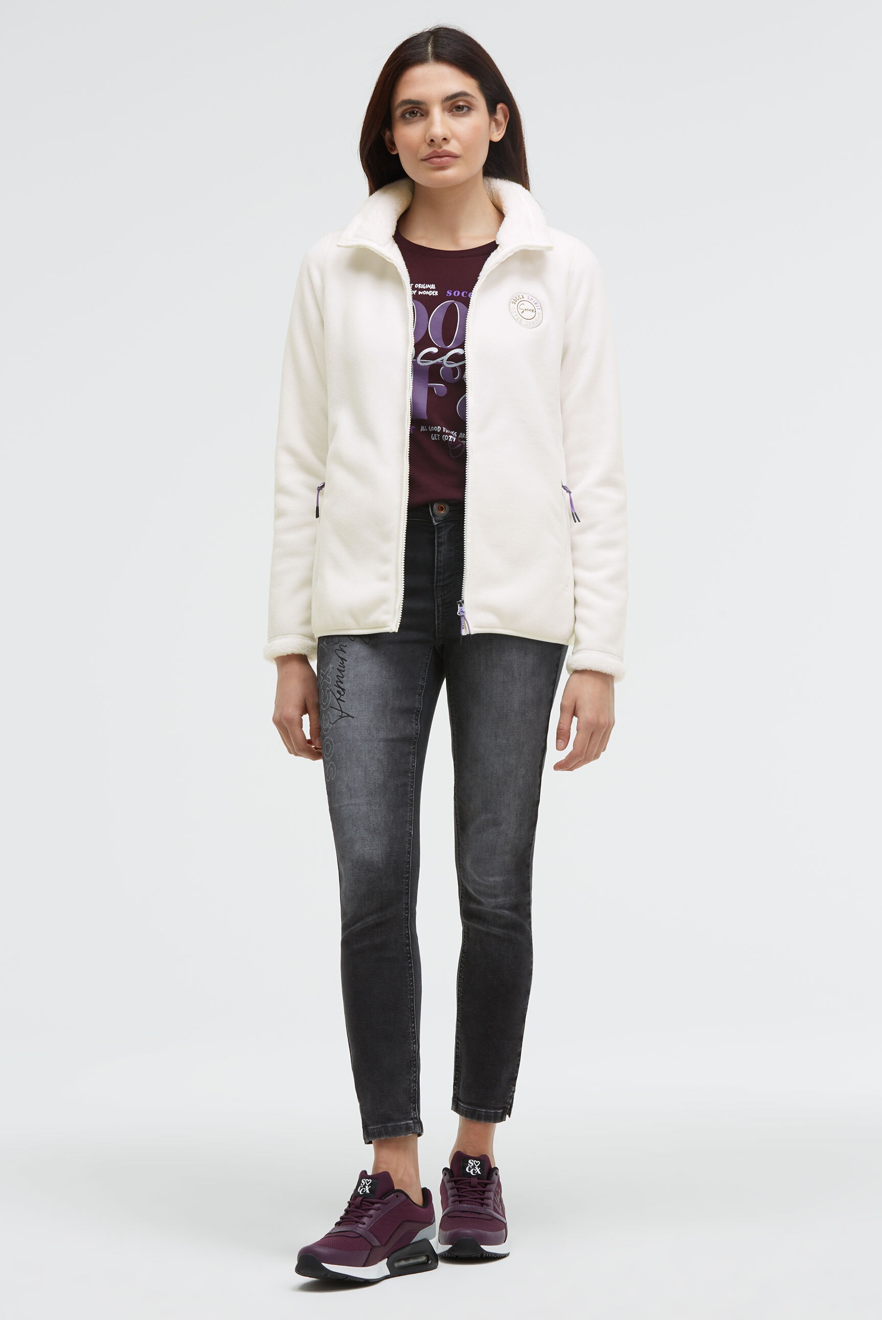 Thumbnail - SOCCX Outdoorjacke ohne Kapuze mit elastischem Saumabschluss