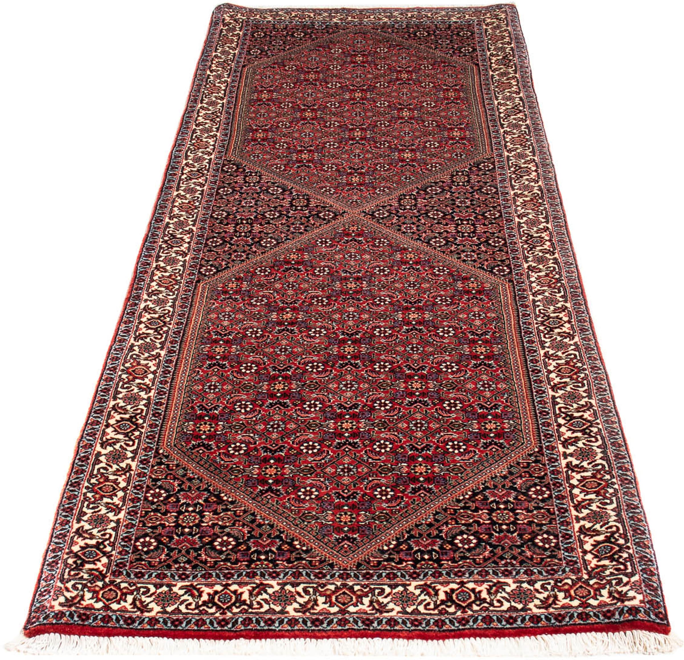 morgenland Orientteppich "Perser - Bidjar - 219 x 79 cm - dunkelrot", rechteckig, 15 mm Höhe, Wohnzimmer, Handgeknüpft, 